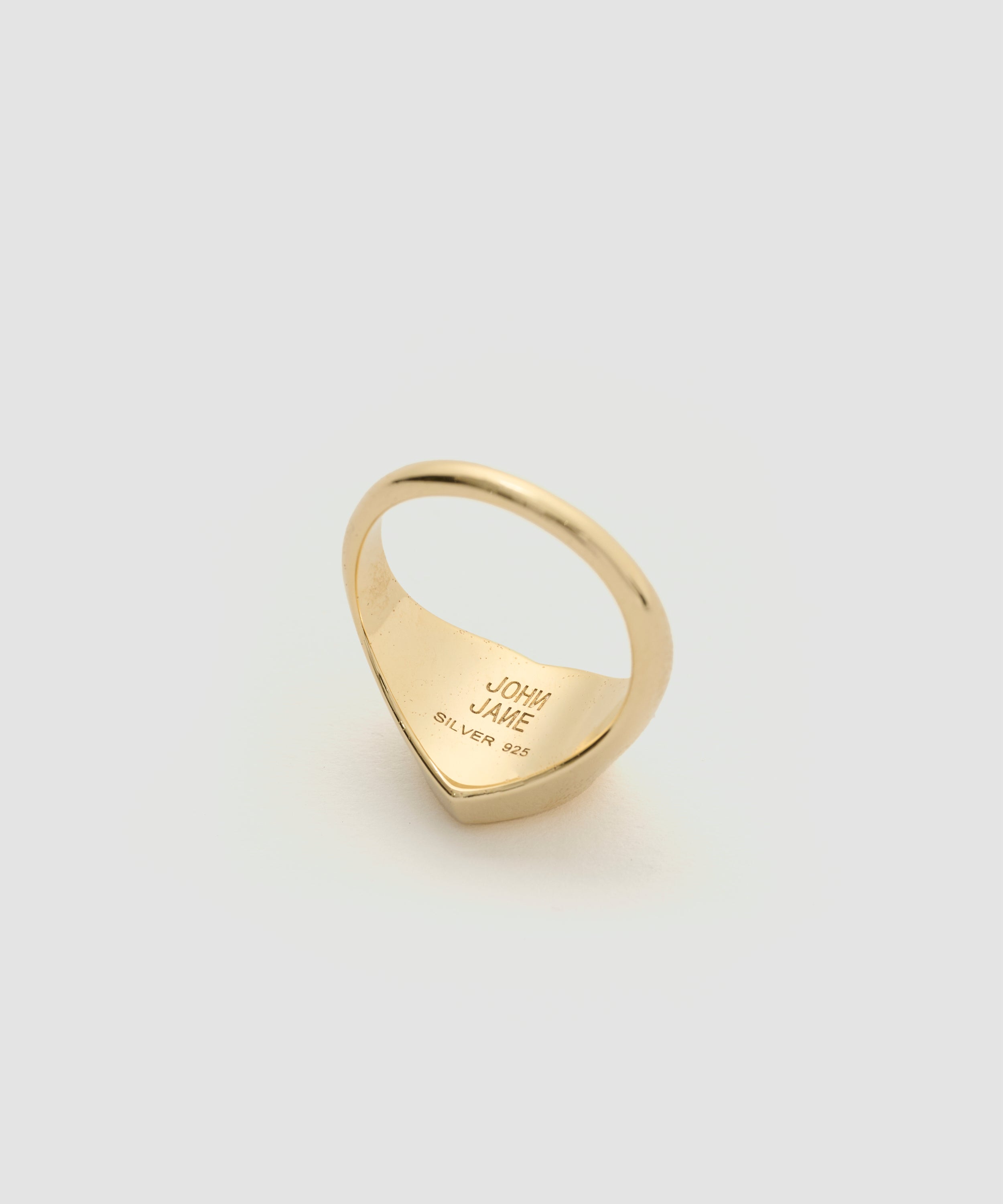 HEART SIGNET RING GOLD PLATING