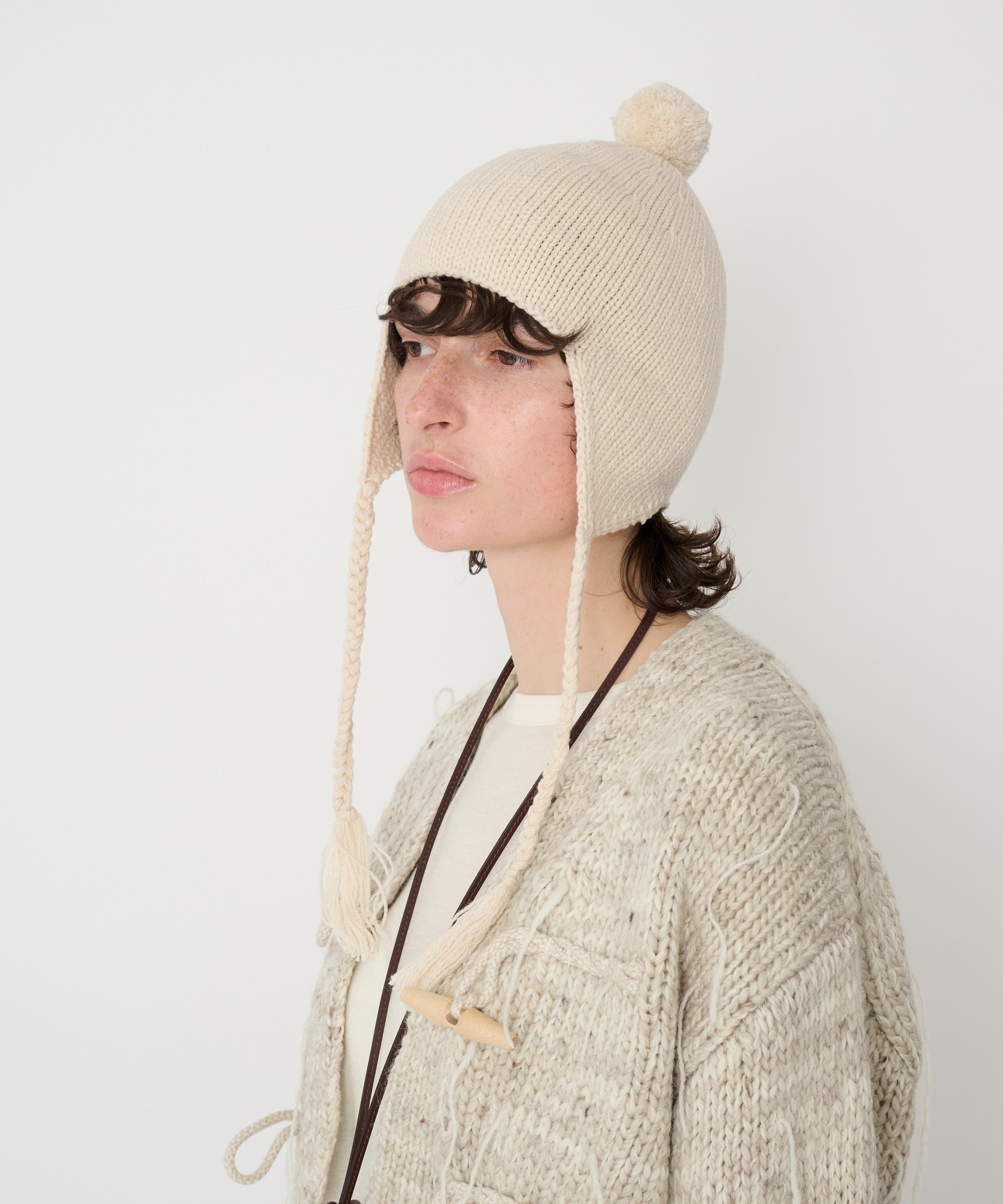 EAR FLAP KNIT BEANIE