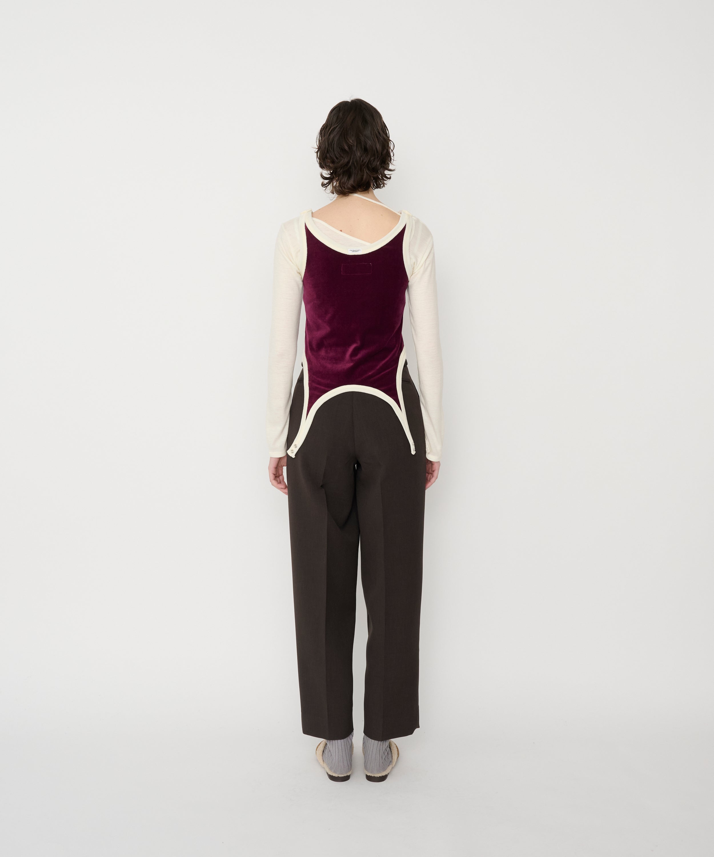 COTTON VELOUR UP AND DOWN TANK TOP