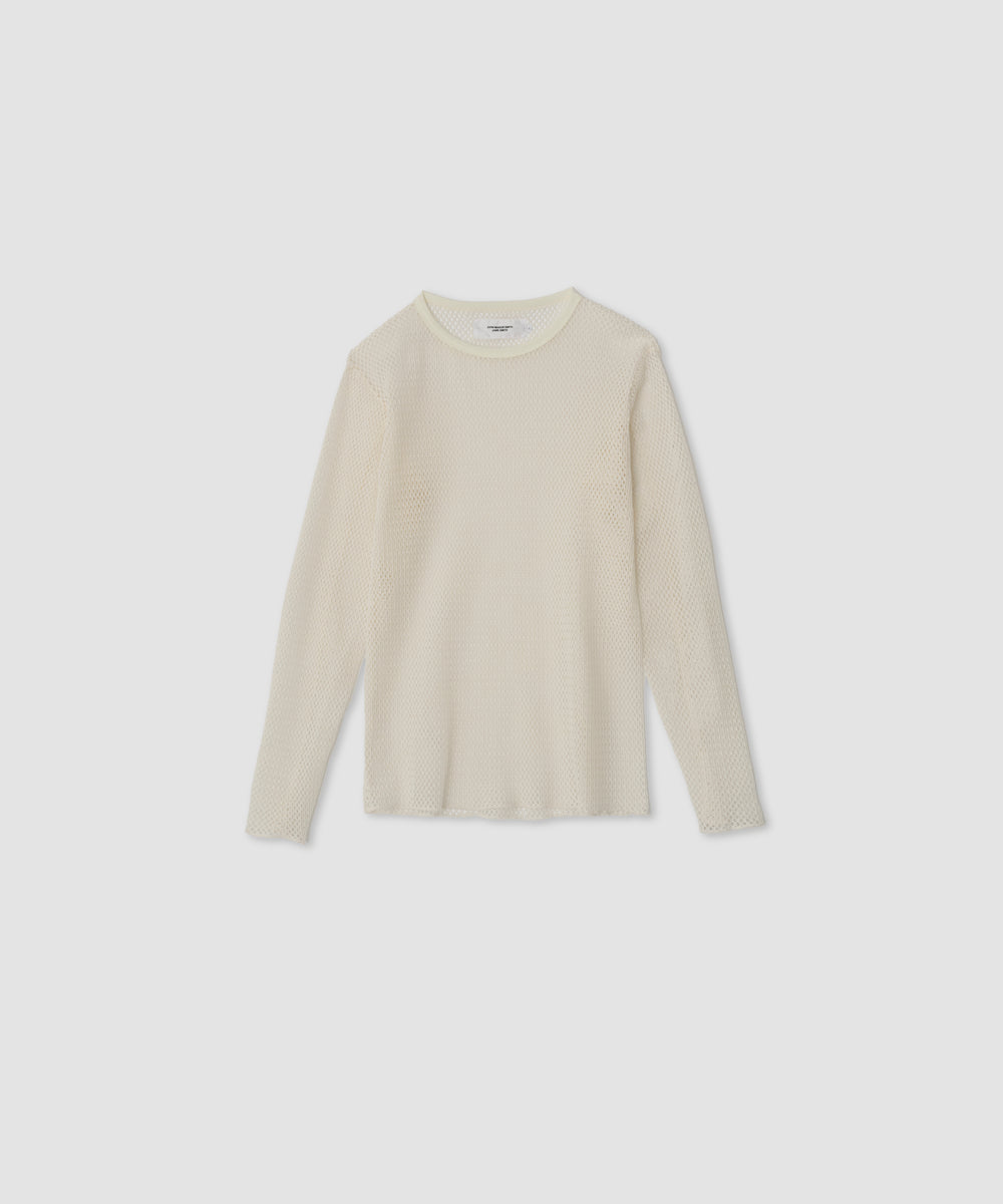 ジョンメイソンスミス ジェーンスミス COTTON POLYESTER MESH LONG SLEEVE T―SHIRT S オフホワイト 25SCT-#822S 25SCT-
