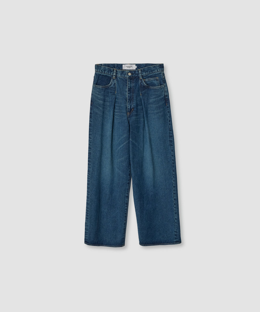 14.5oz DENIM IN TUCK COMFORT TAPERED PANTS – JOHN MASON