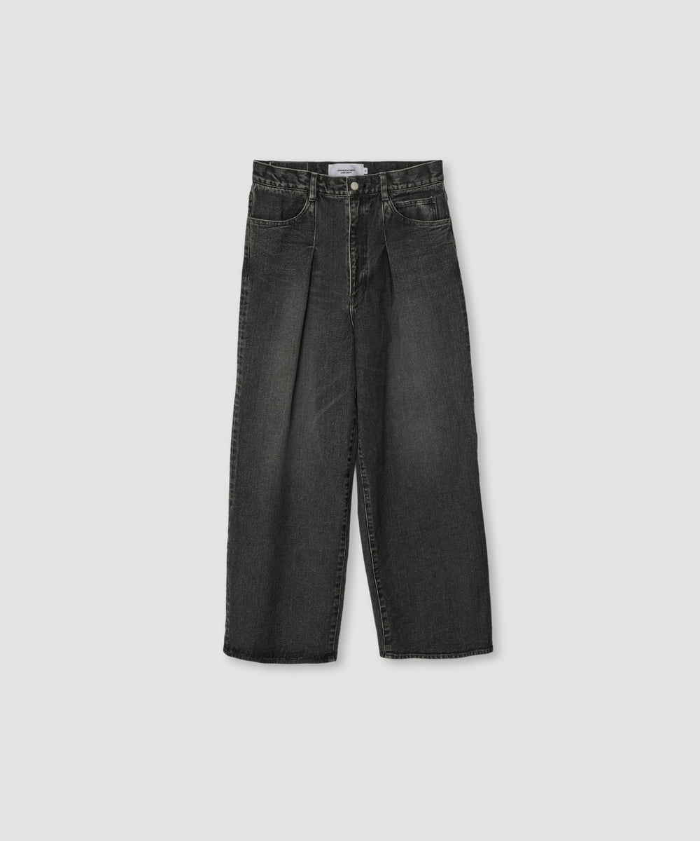 14.5oz DENIM IN TUCK COMFORT TAPERED PANTS – JOHN MASON