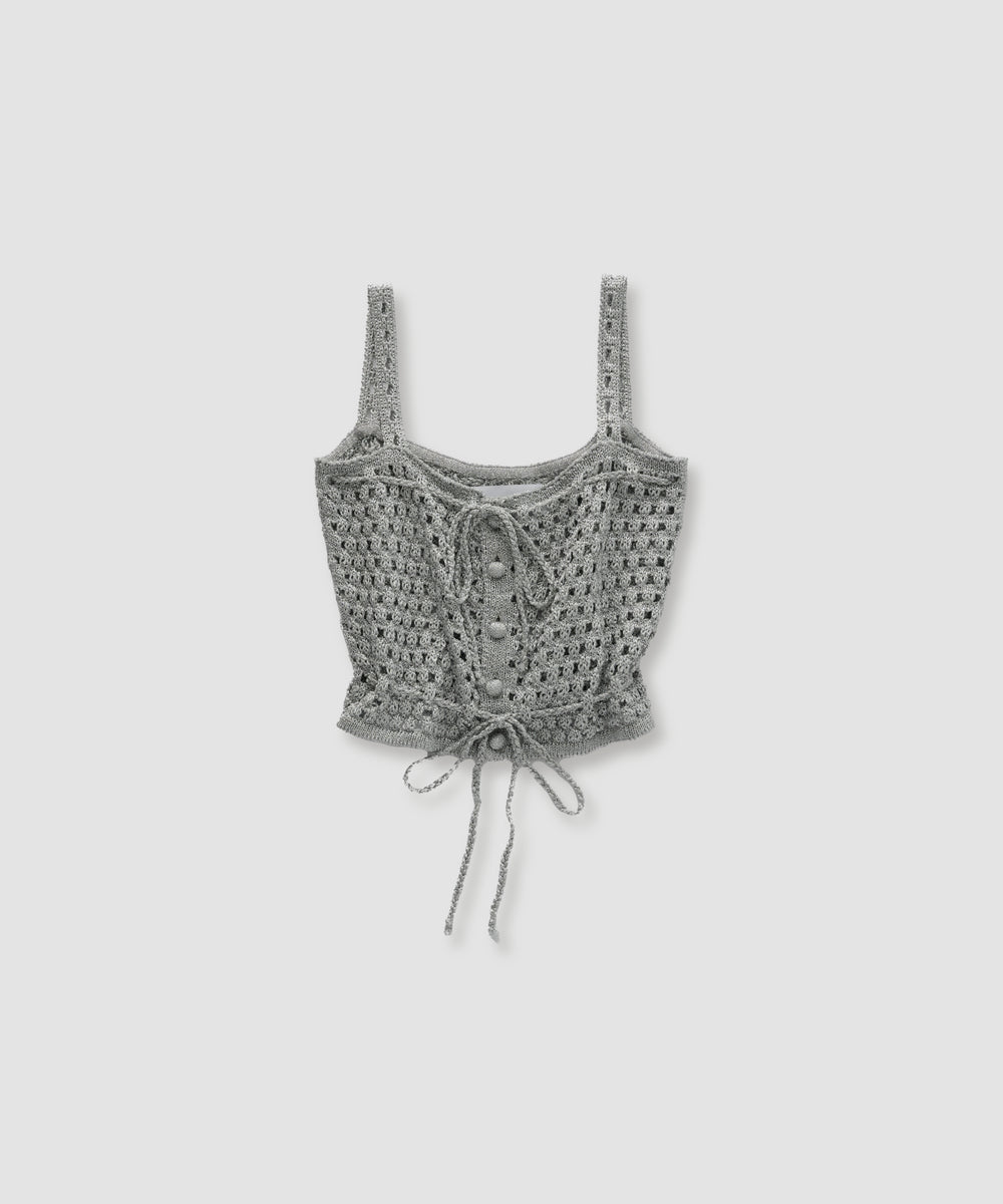 gajess ラメキャミソール　Glitter Camisole 5G MESH GLITTER CAMISOLE – JOHN MASON SMITH JANE SMITH