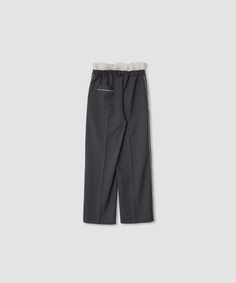 POLYESTER WOOL TROPICAL PIPING PAJAMA PANTS – JOHN MASON
