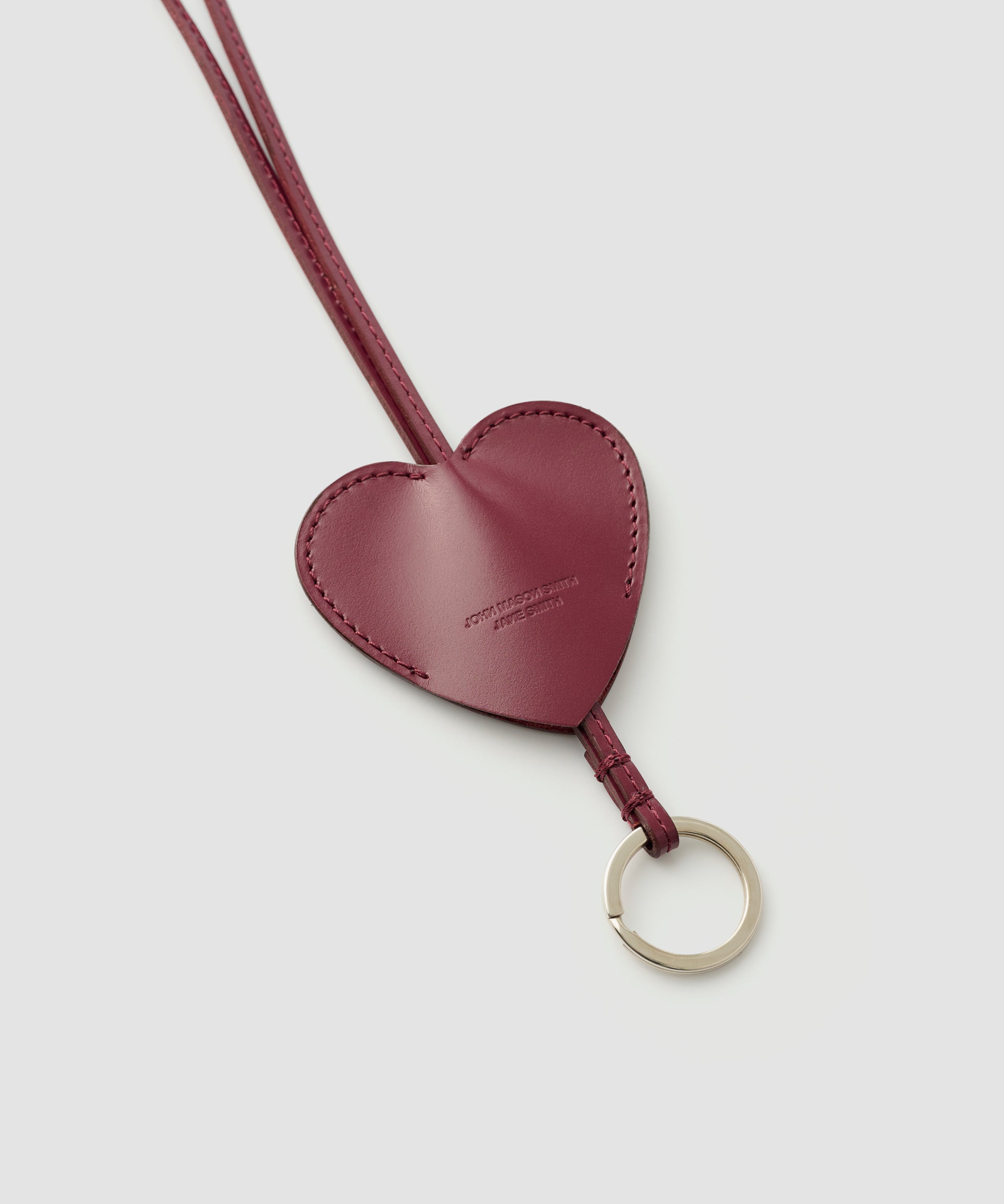 COW LEATHER HEART KEY CASE