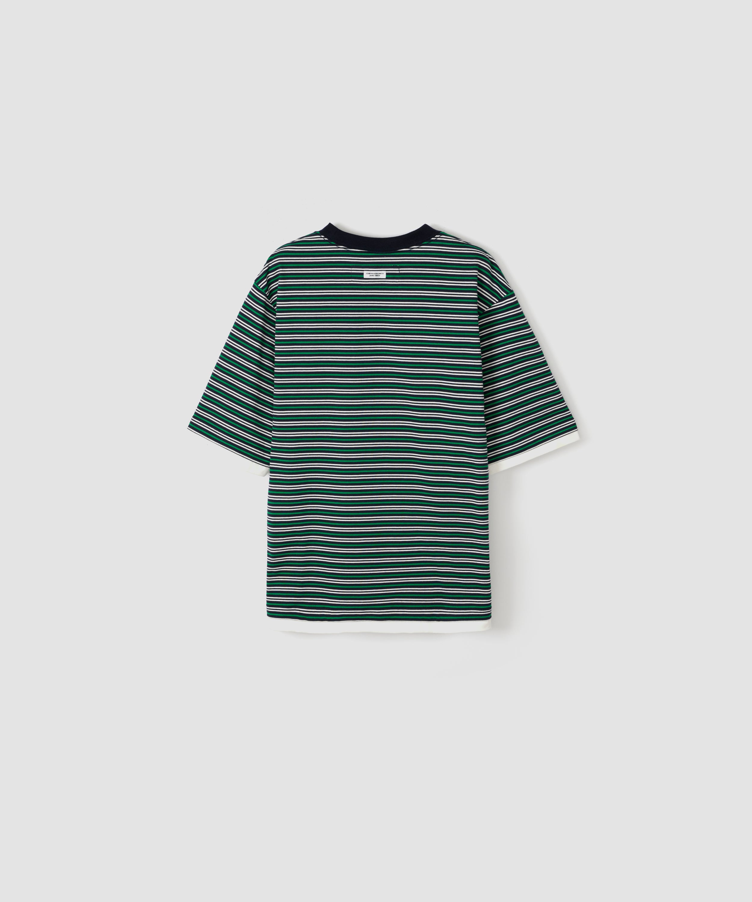 COTTON BORDER LAYERED S/S T-SHIRT