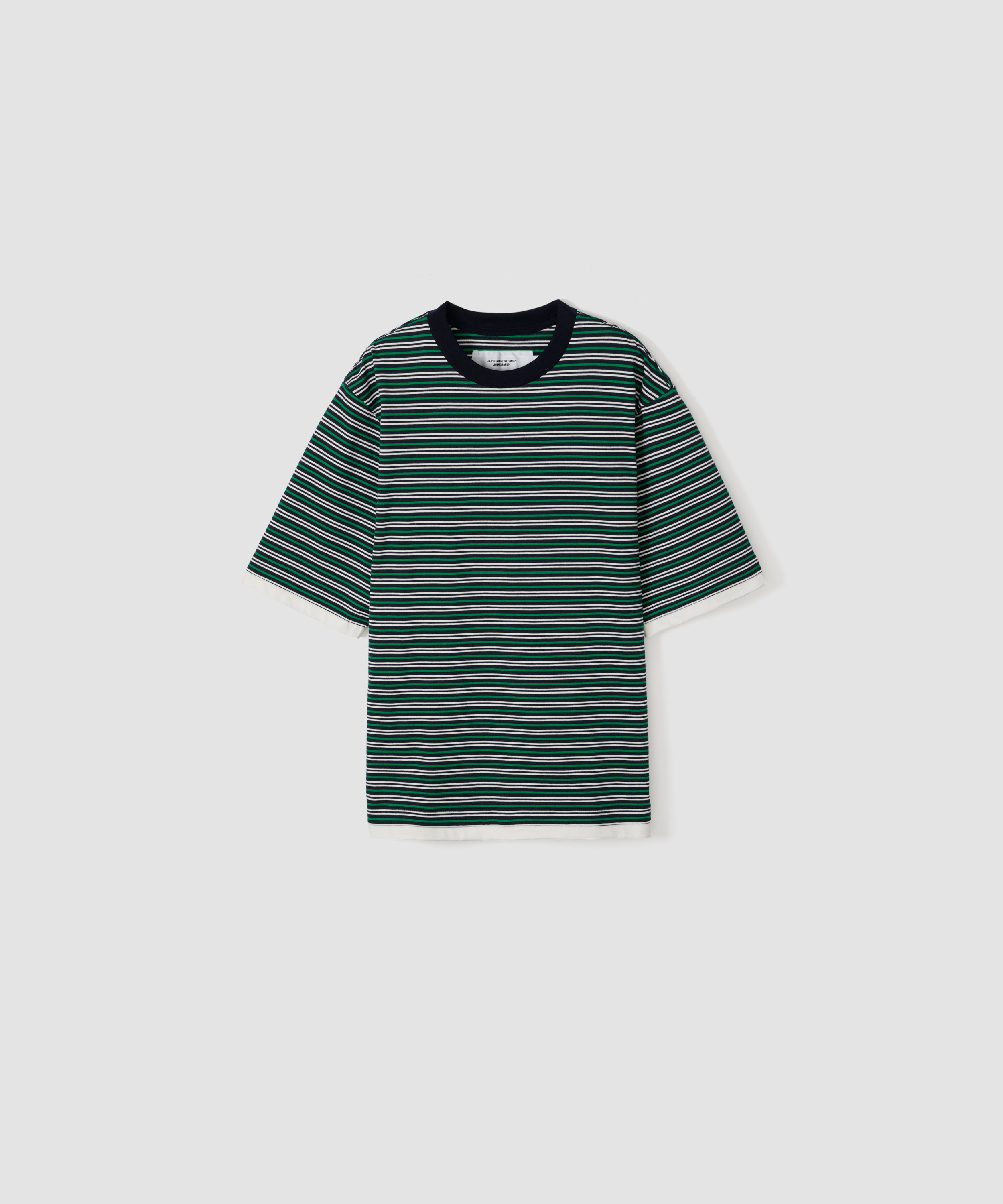 COTTON BORDER LAYERED S/S T-SHIRT