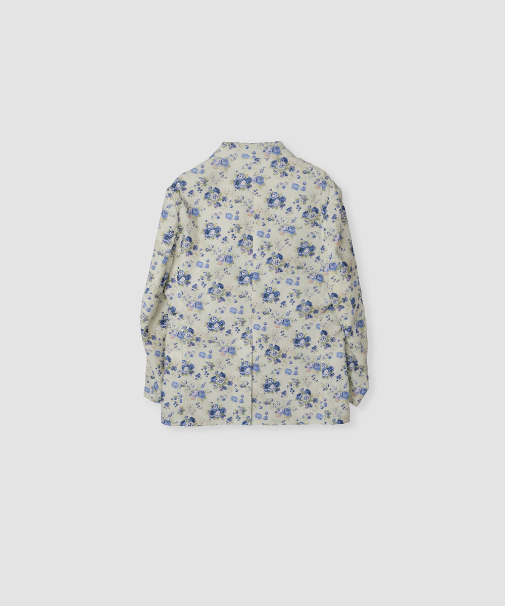 COTTON CORDUROY FLOWER PRINT TAILOR JACKET – JOHN MASON
