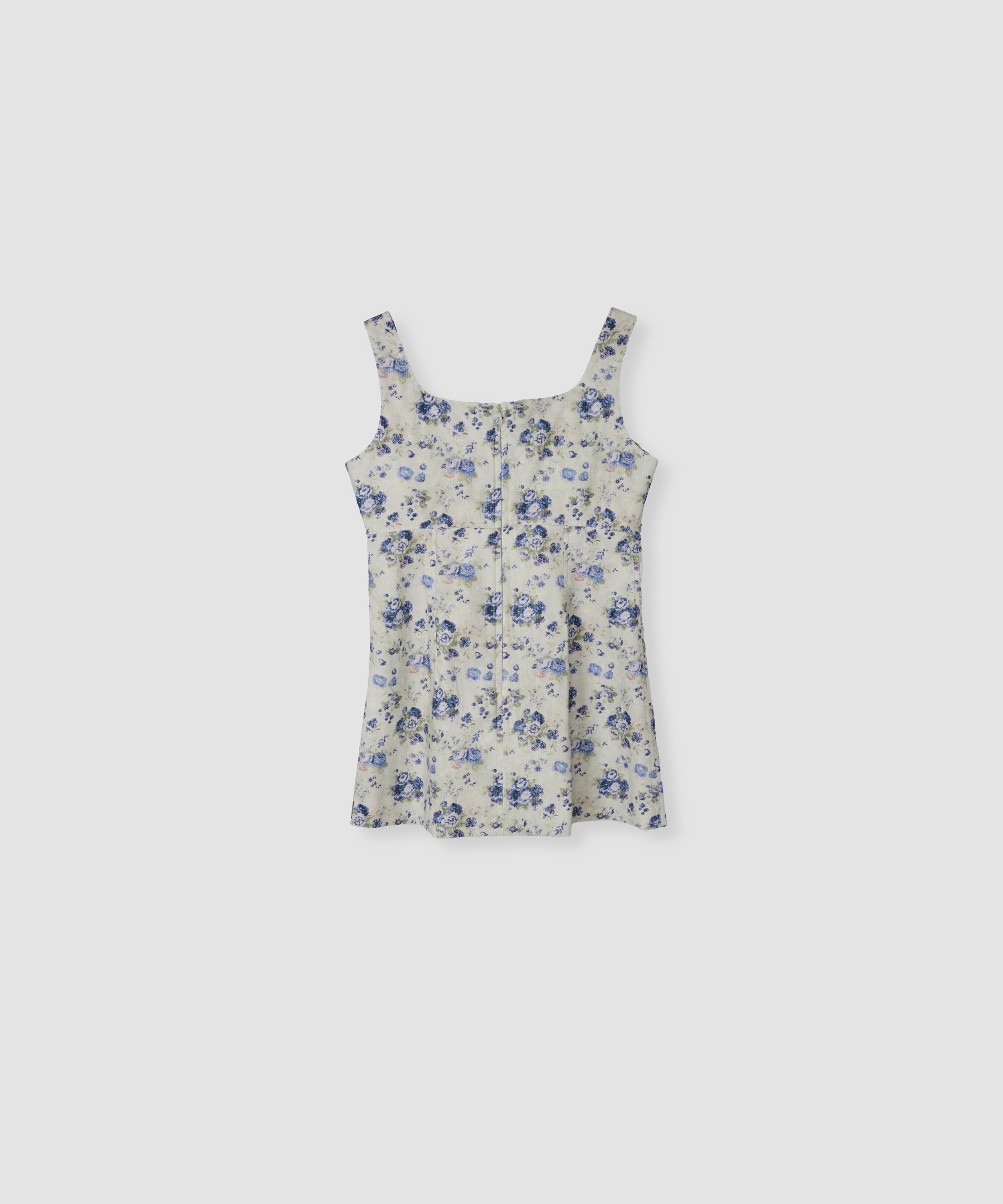 COTTON CORDUROY FLOWER PRINT TANK TOP ONEPIECE