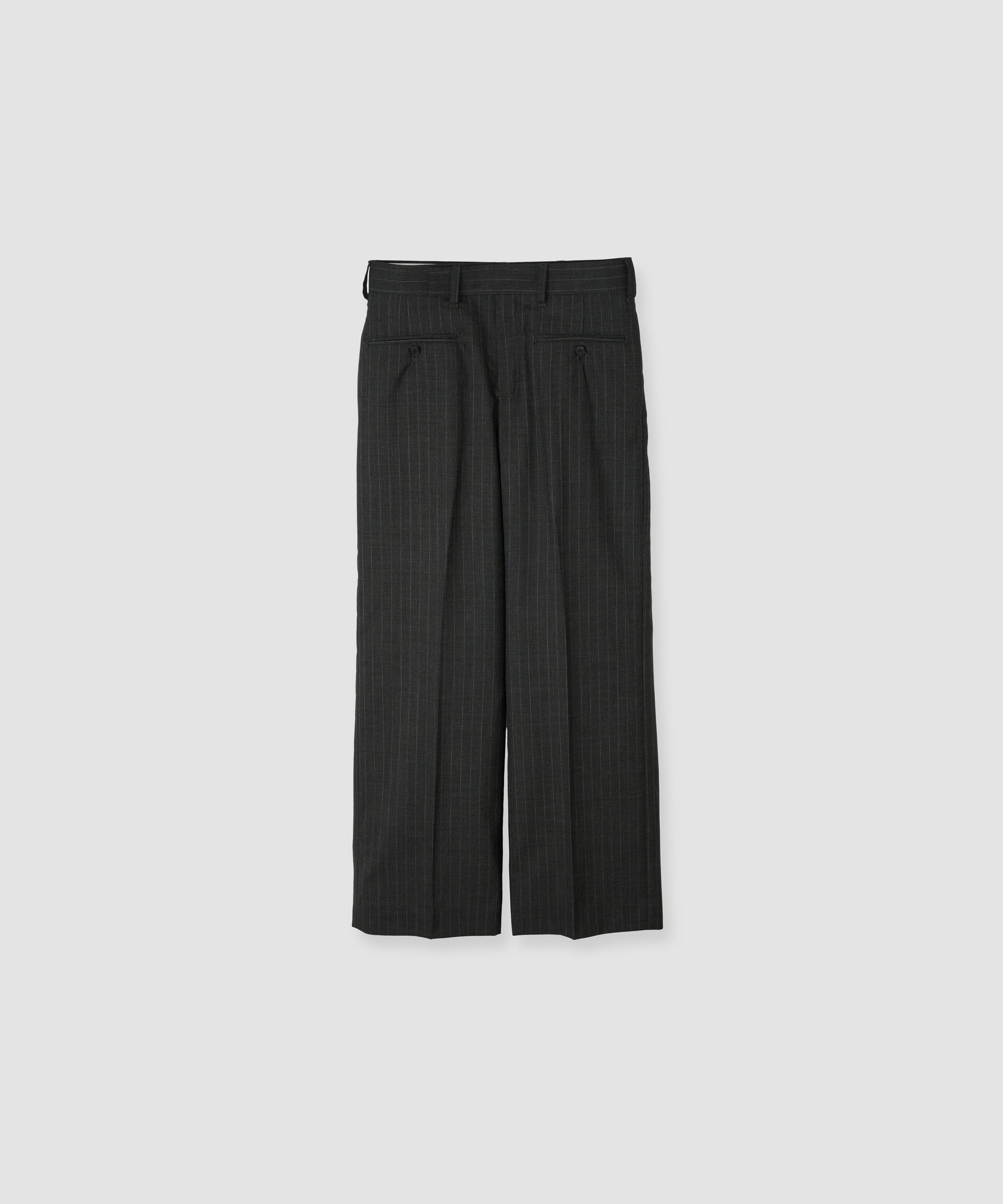 STRIPE WOOL TROPICAL BACK FRONT SLACKS