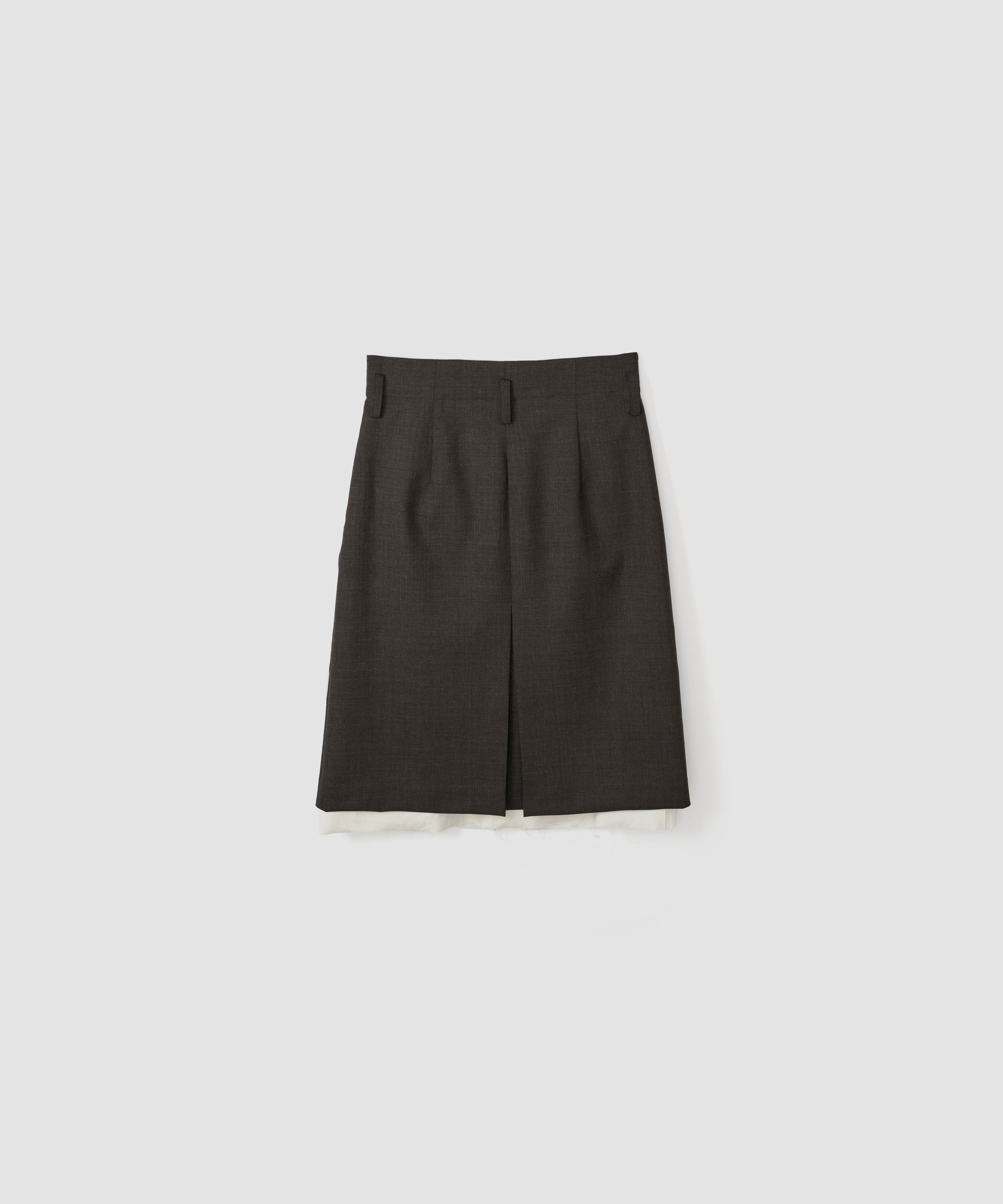 WOOL TROPICAL SLIT SKIRT