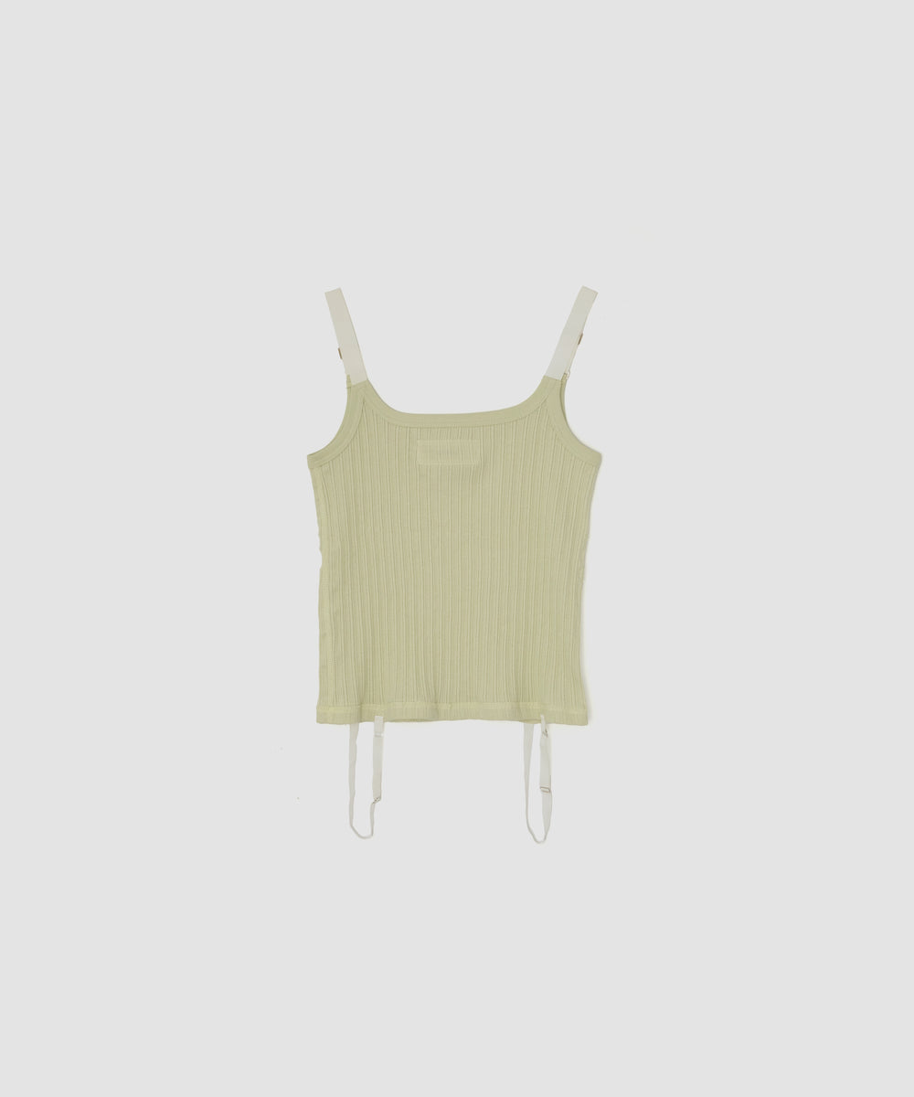 トップス COTTON EYELET RIB UP DOWN CAMISOLE COTTON EYELET RIB UP DOWN CAMISOLE – JOHN MASON SMITH JANE SMITH