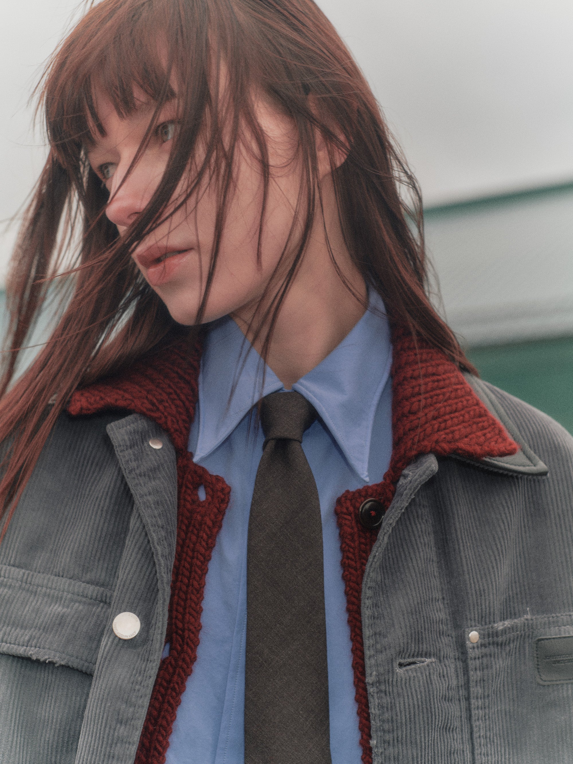 WASHED COTTON BROAD WIRE SHIRT
