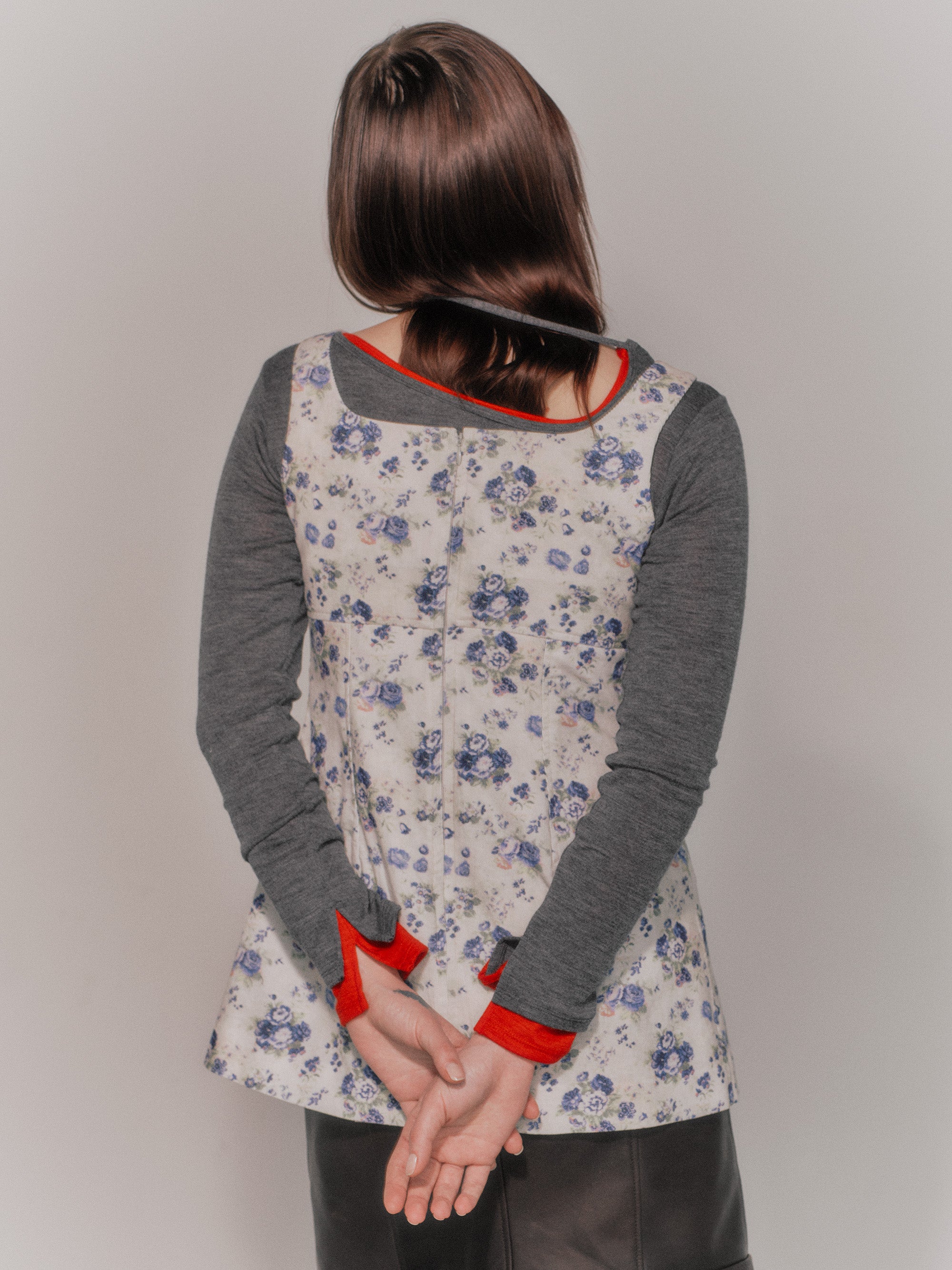 COTTON CORDUROY FLOWER PRINT TANK TOP ONEPIECE