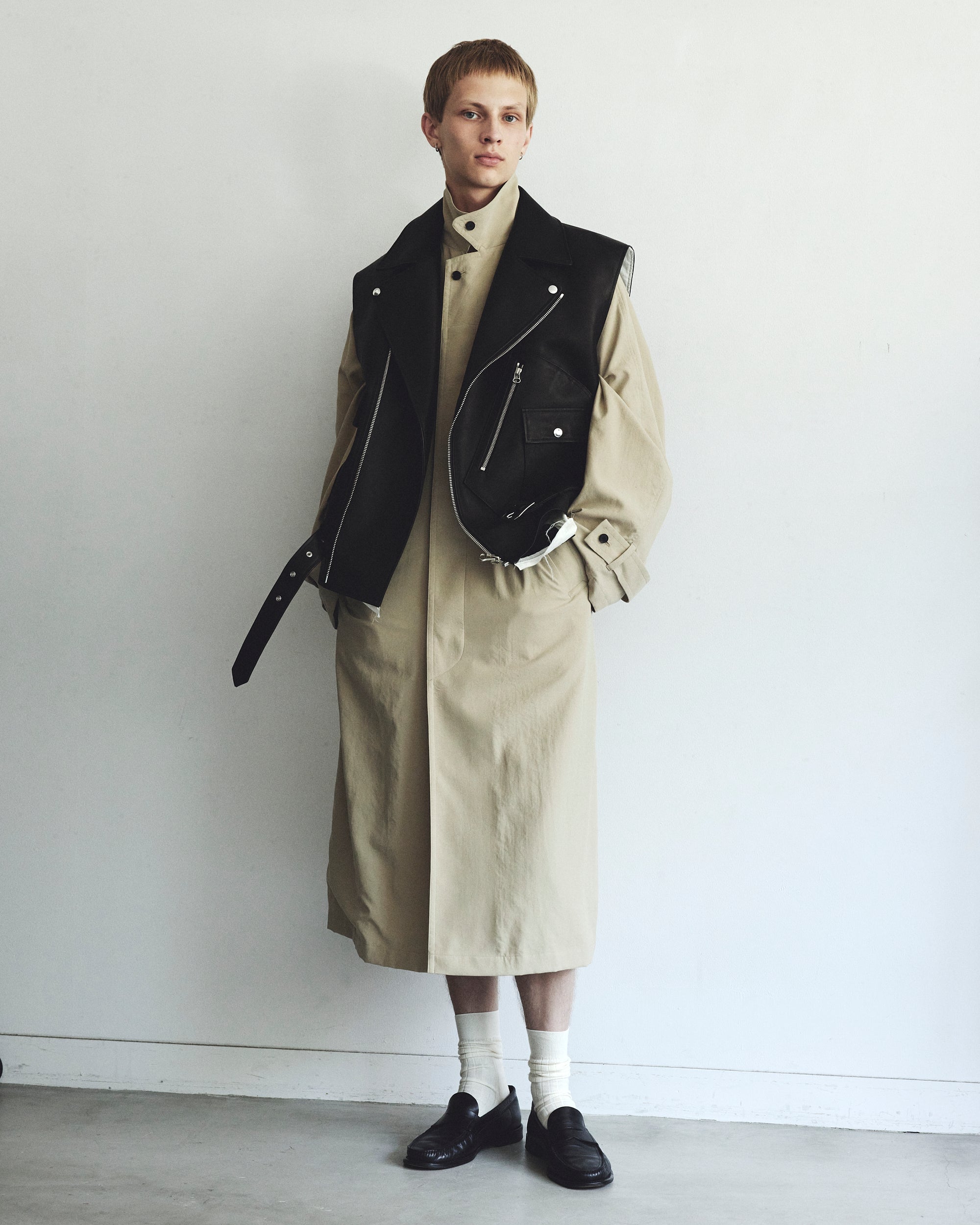 NYLON TWILL BALMACAAN COAT