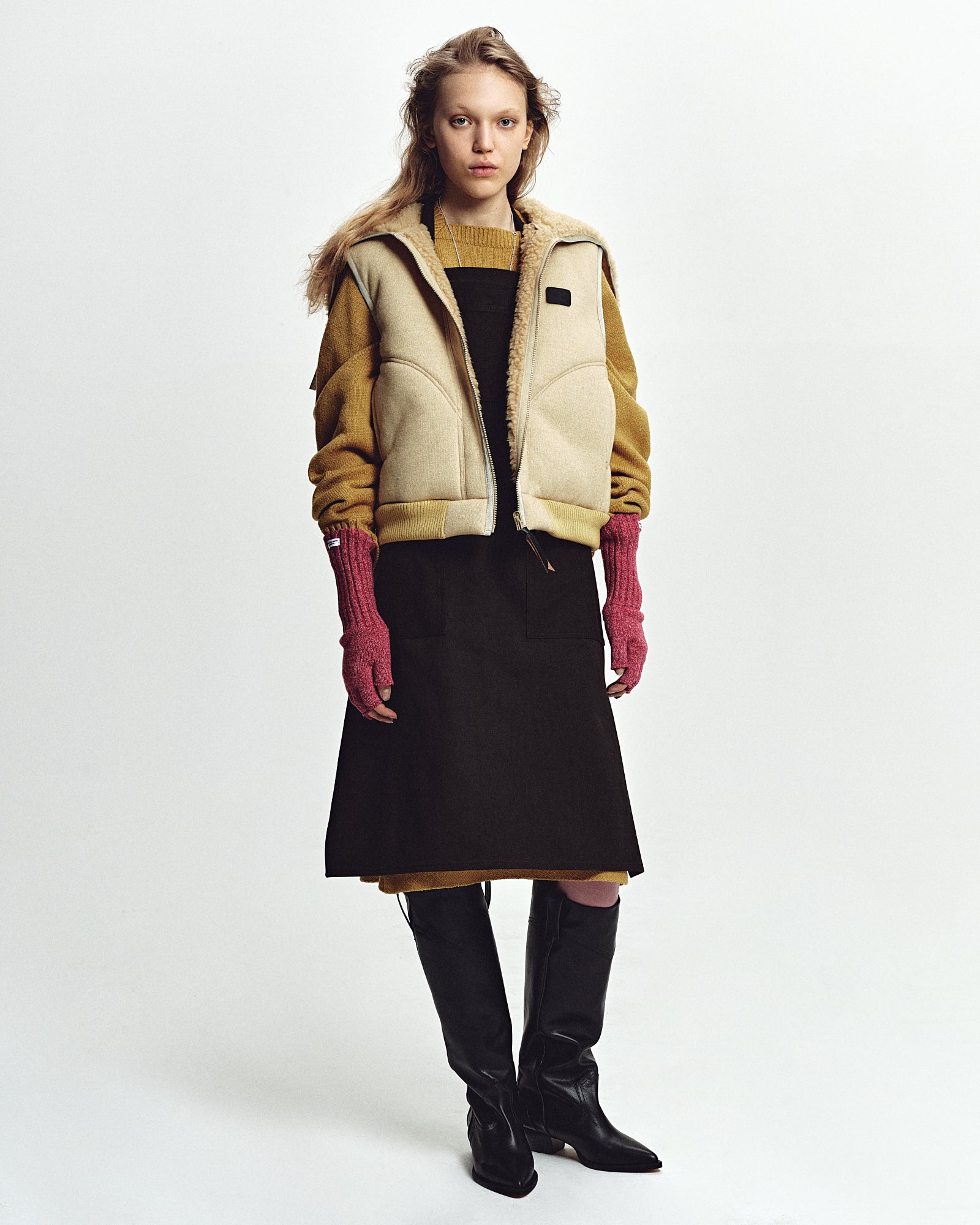COTTON GABARDINE UTILITY APRON