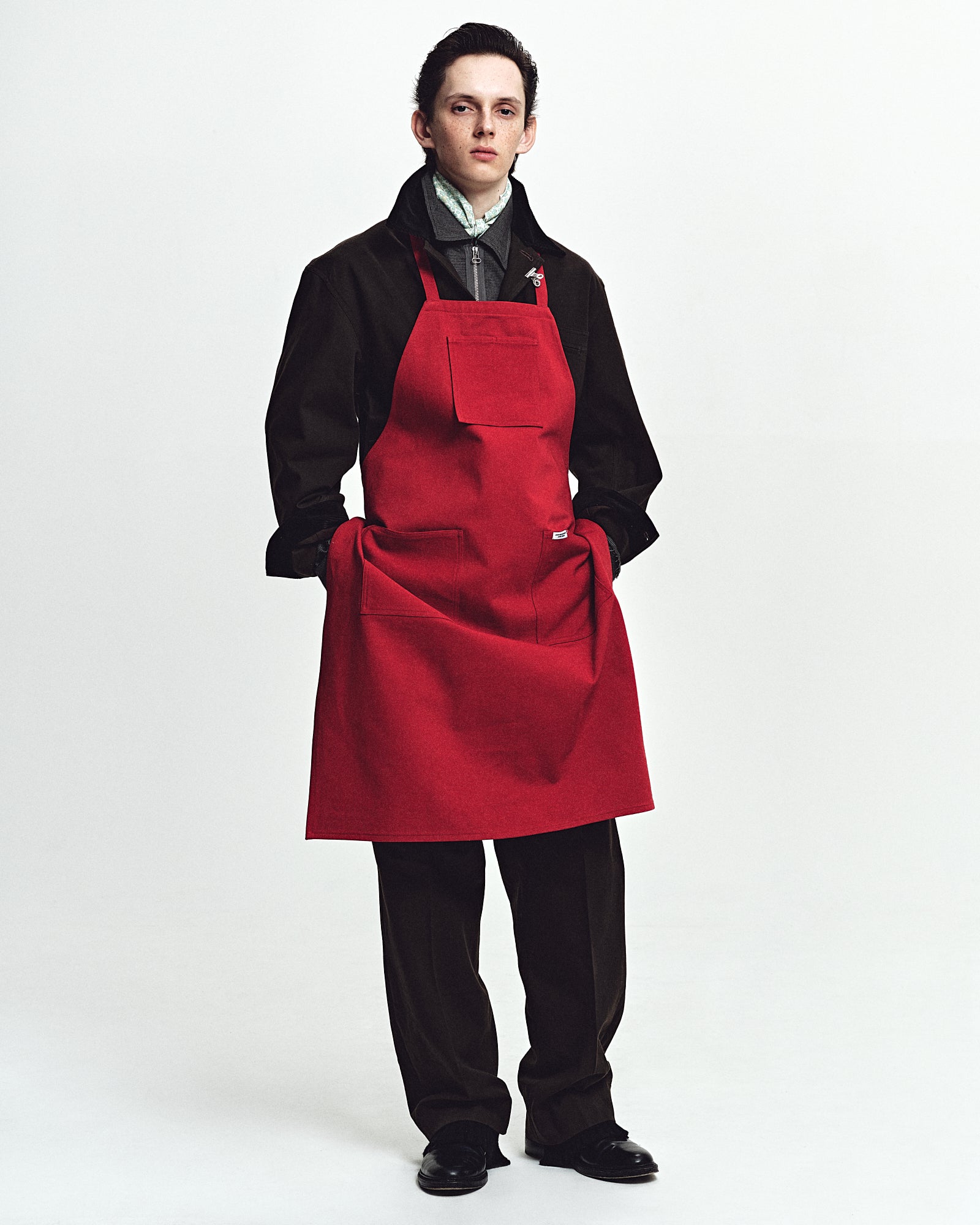 COTTON GABARDINE UTILITY APRON