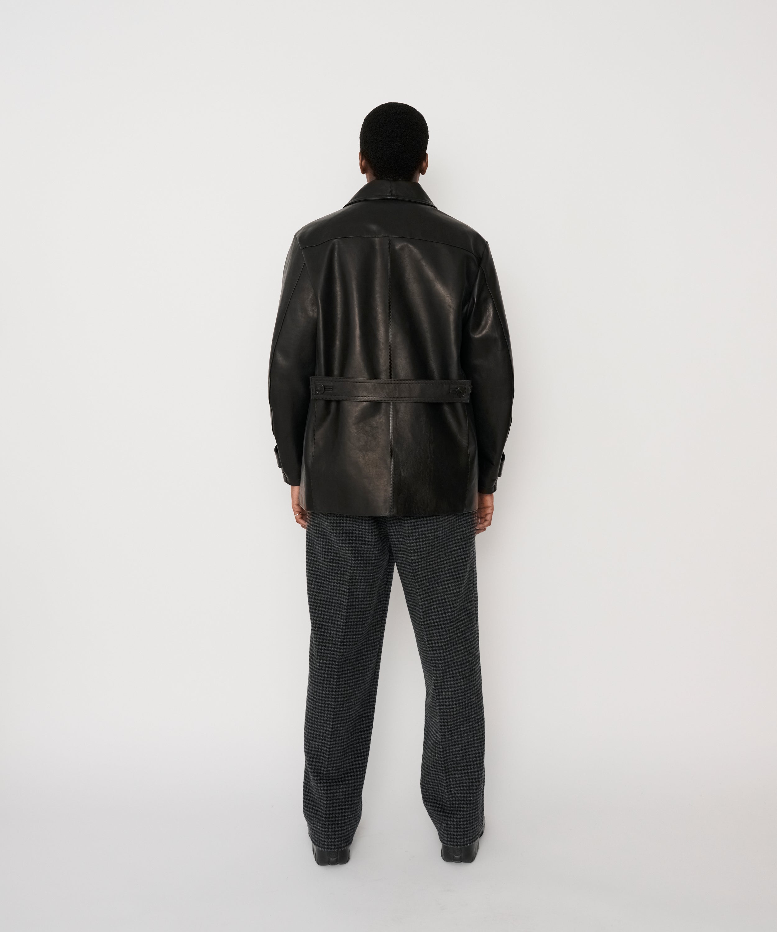 【予約商品】JOHN HORSE LEATHER PUBLIC OFFICER LEATHER HALF COAT