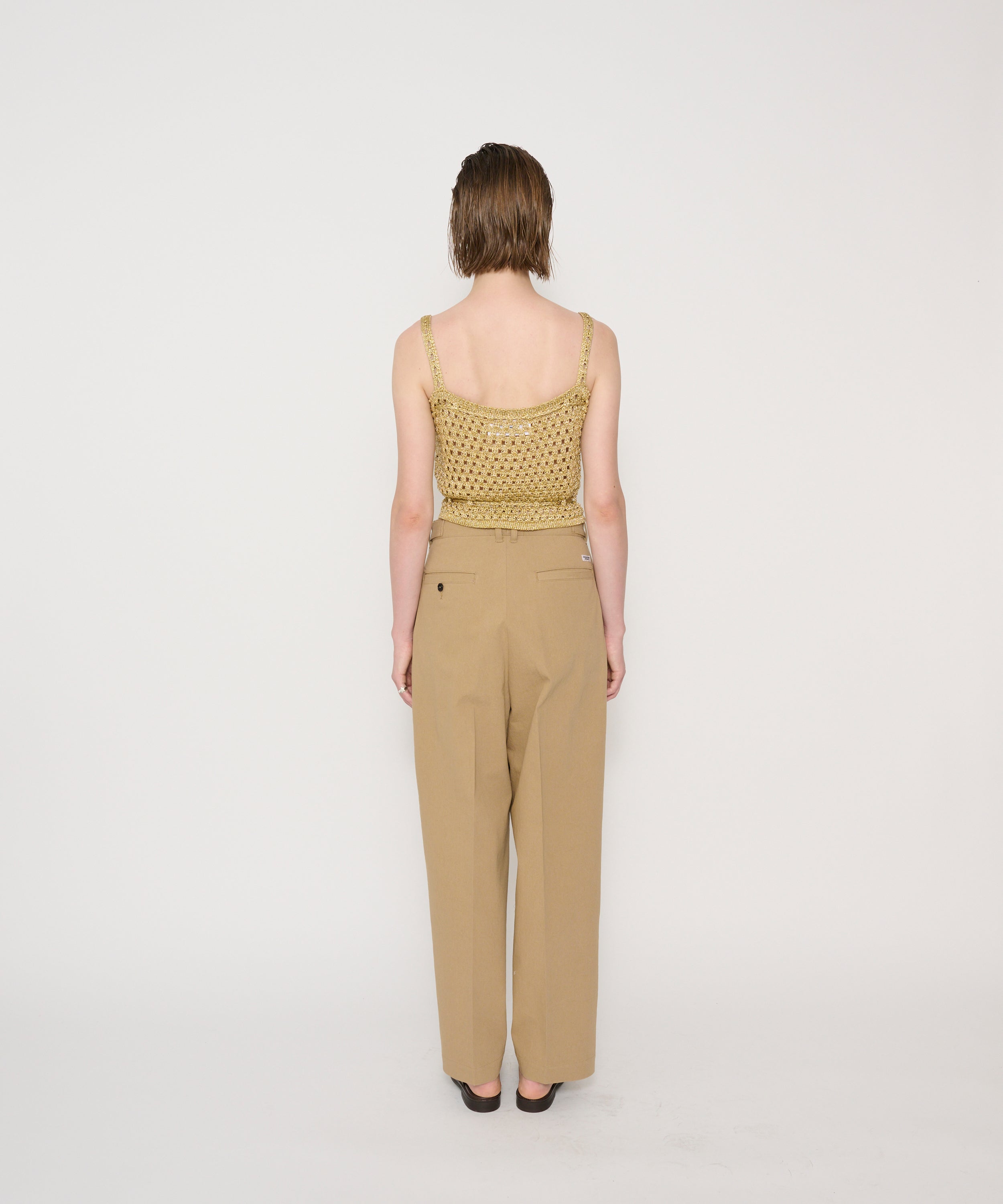 COTTON CHINO CLOTH WAIST ADJUSTMENT PANTS