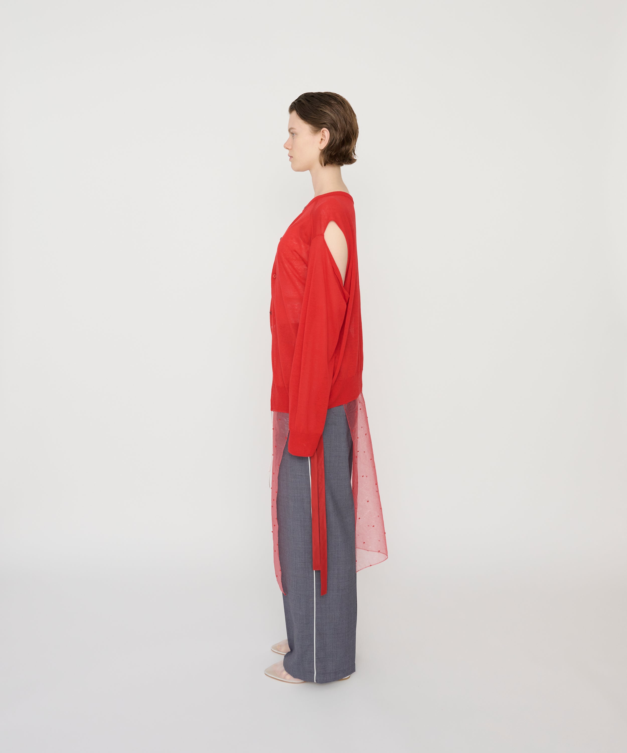 16G COTTON POLYESTER LINEN FRONT AND BACK PULLOVER
