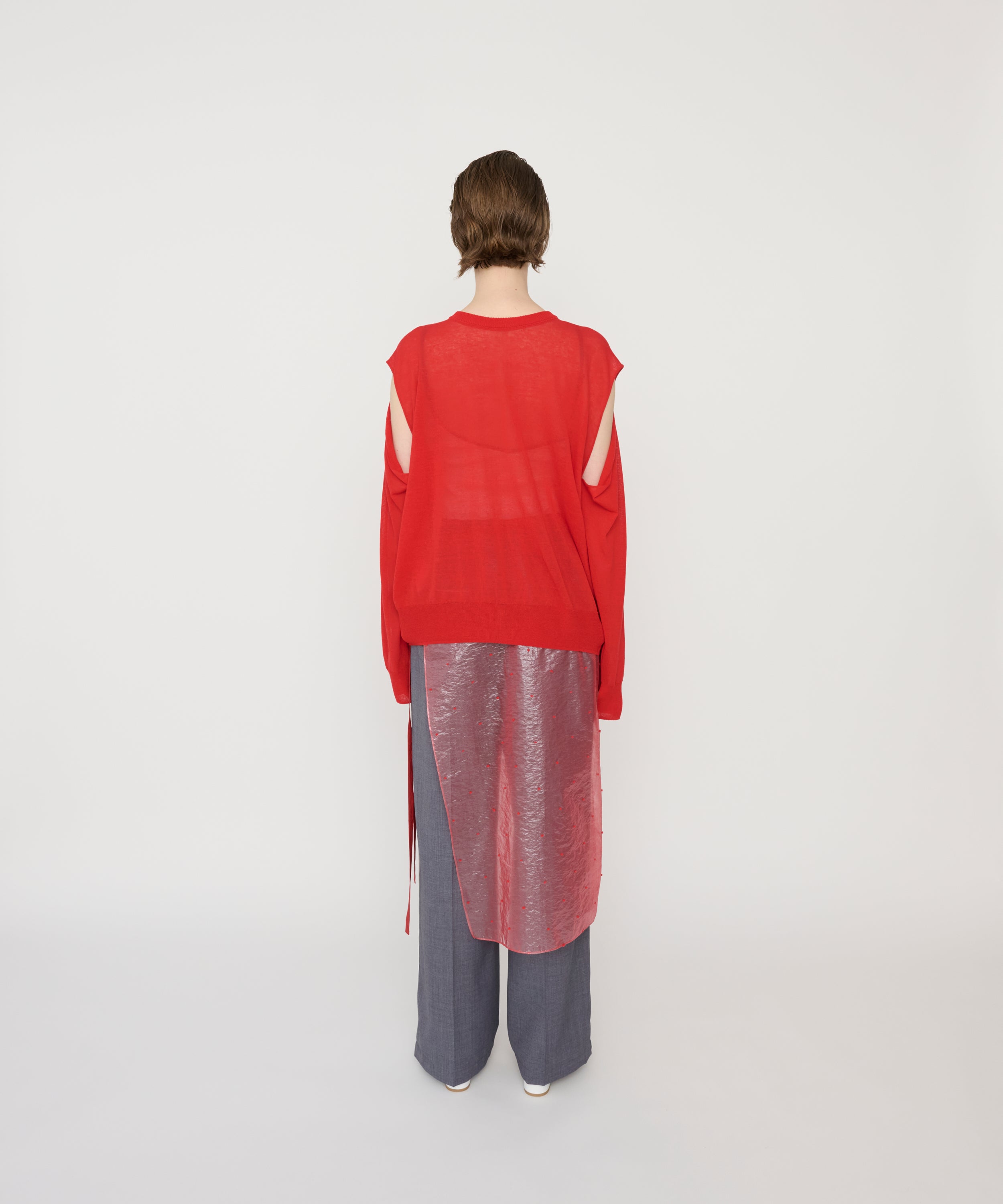 16G COTTON POLYESTER LINEN FRONT AND BACK PULLOVER