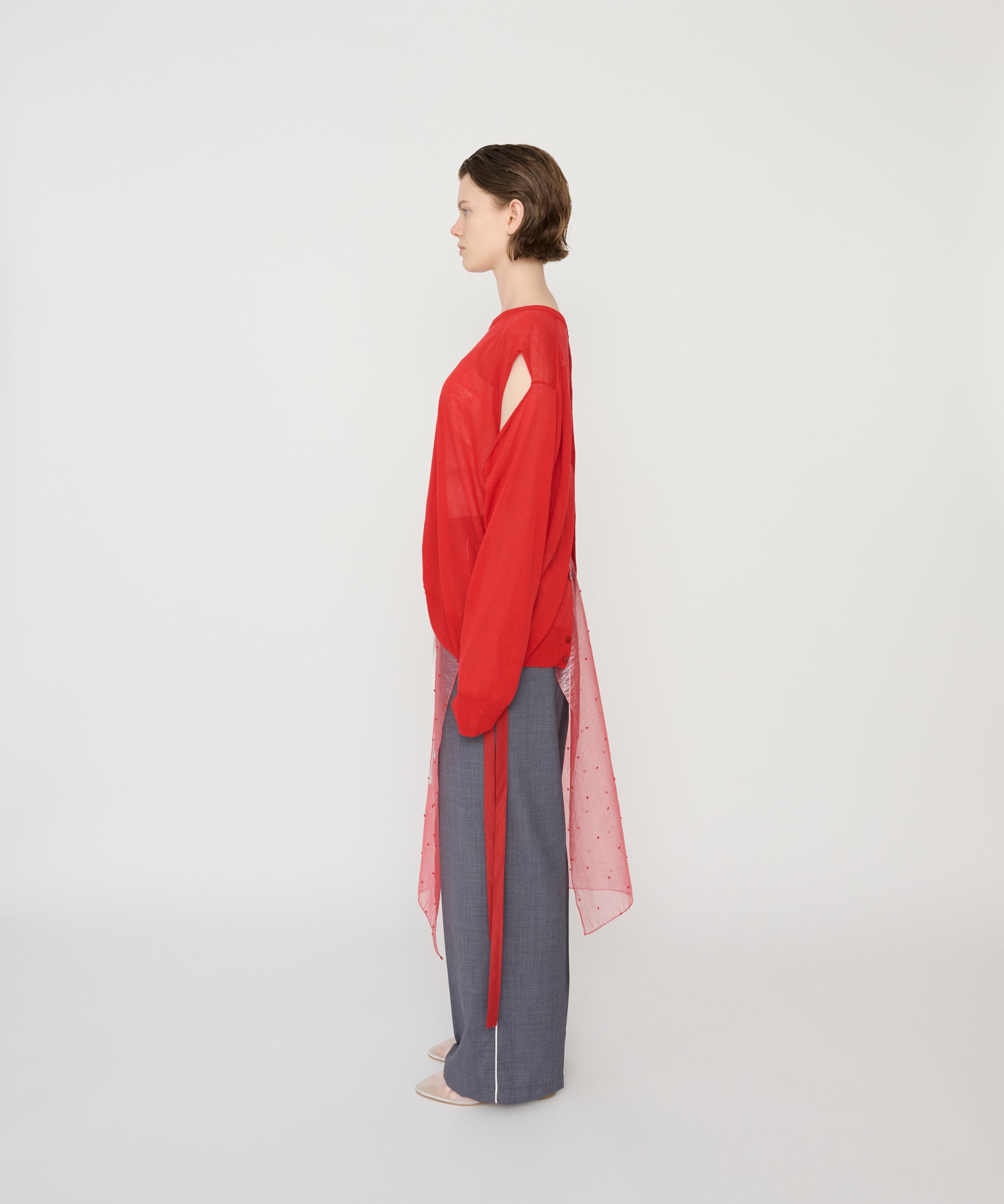 16G COTTON POLYESTER LINEN FRONT AND BACK PULLOVER