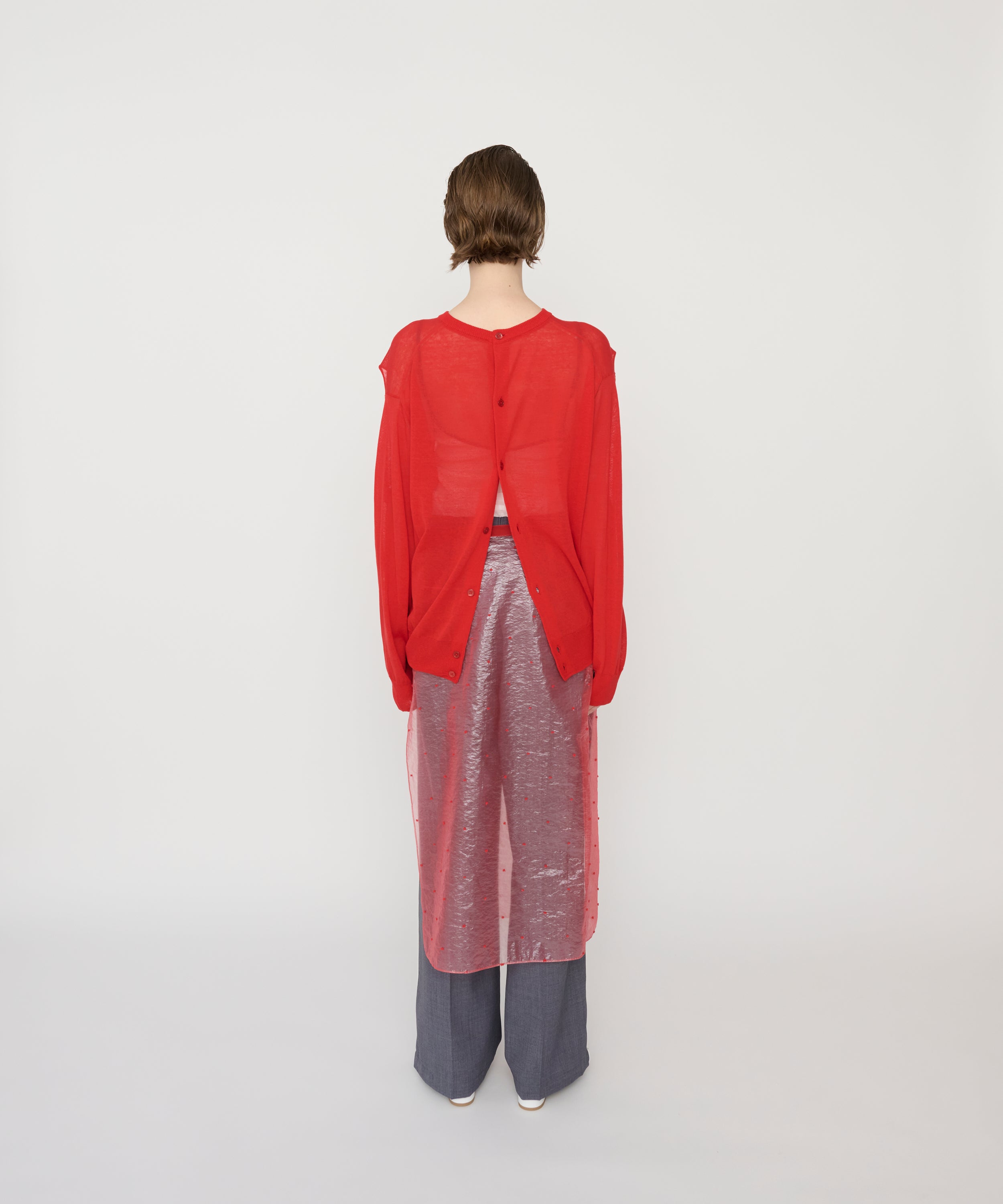 16G COTTON POLYESTER LINEN FRONT AND BACK PULLOVER