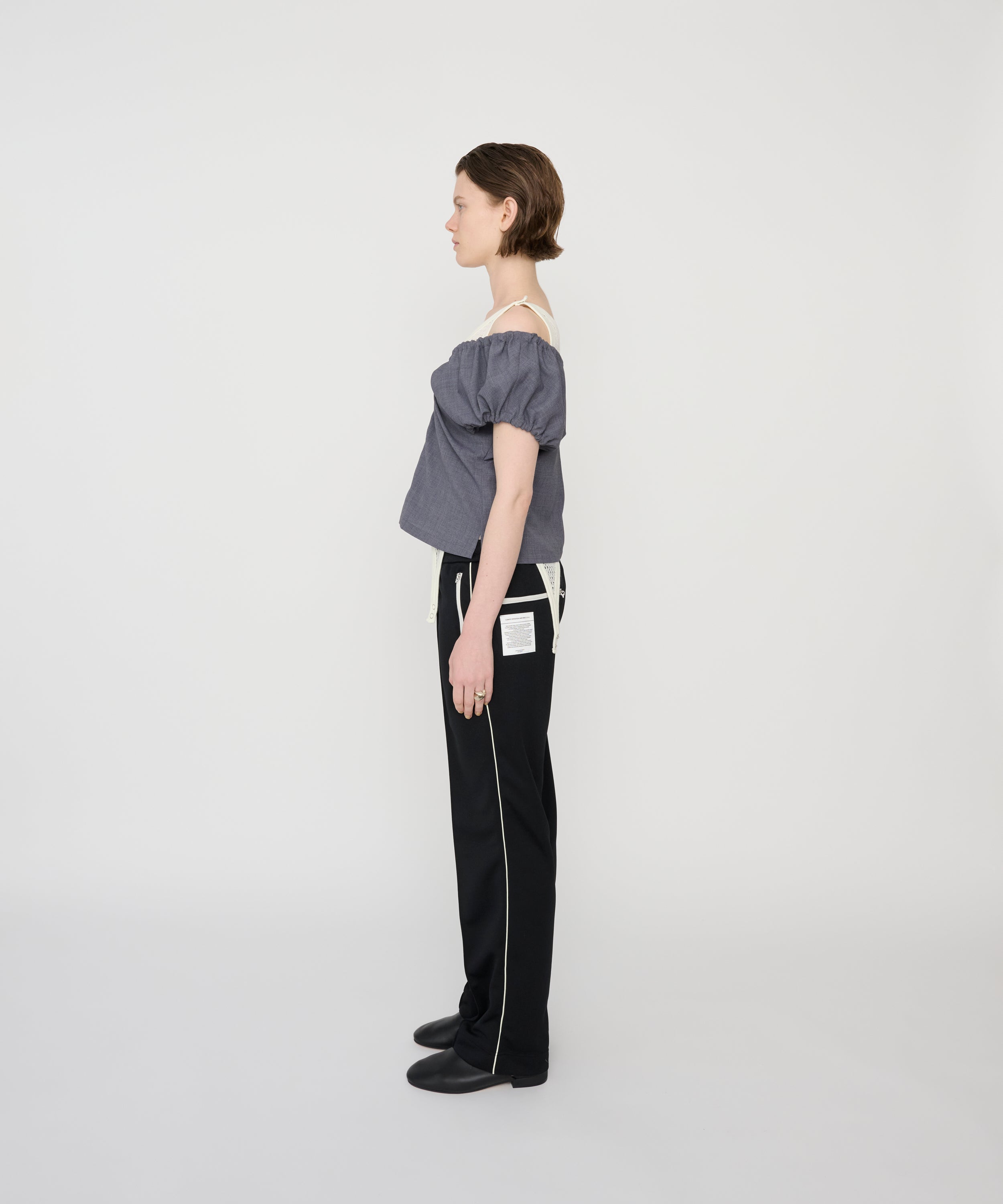COTTON POLYESTER MESH UP DOWN TANK TOP