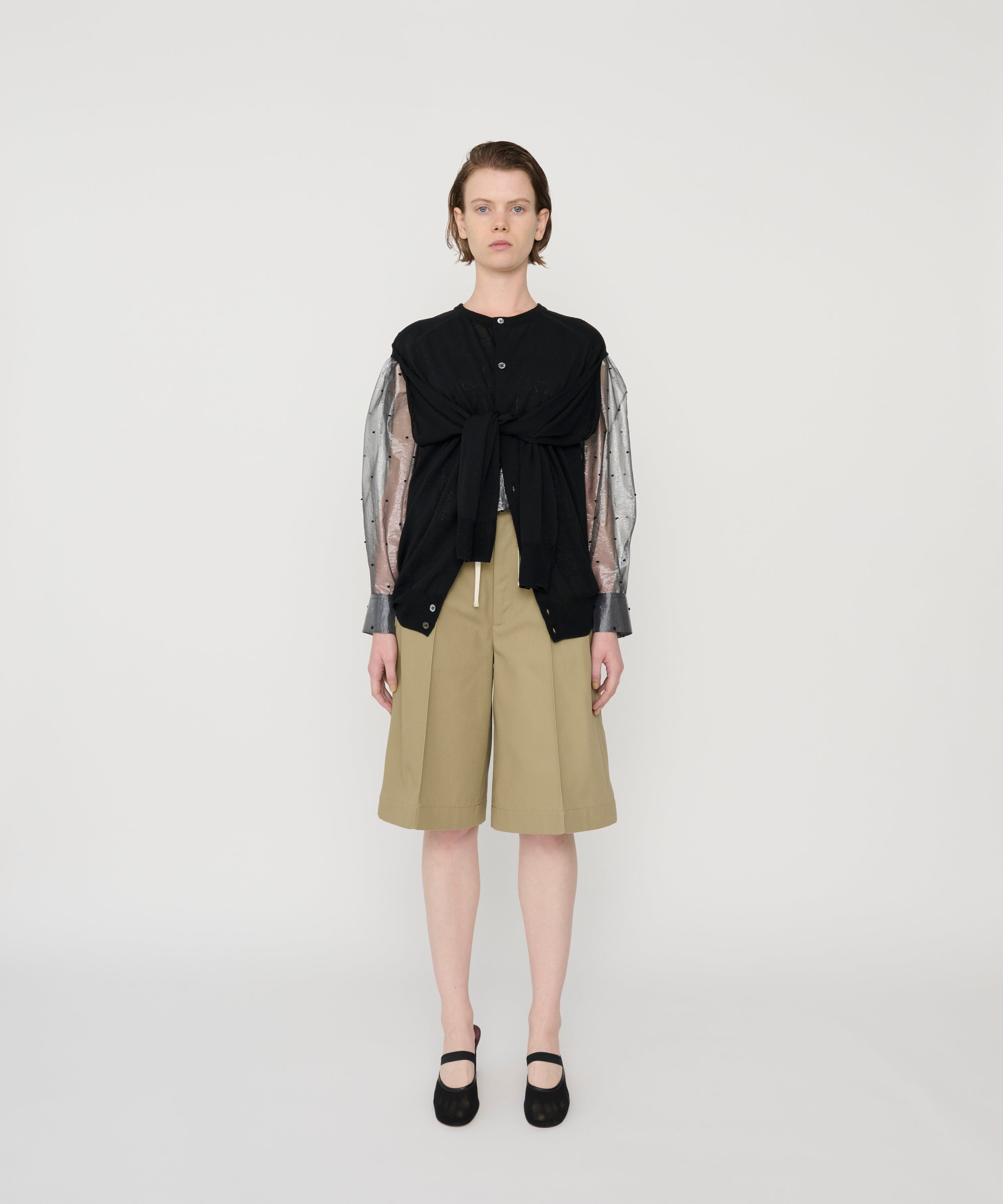 16G COTTON POLYESTER LINEN FRONT AND BACK PULLOVER