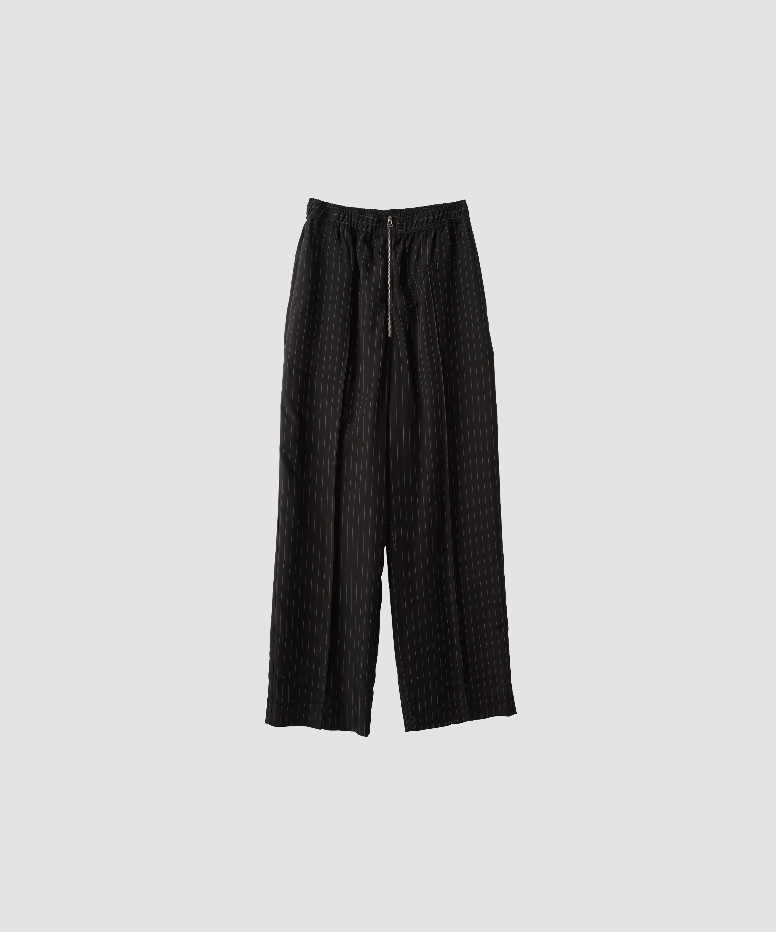 WASHED CUPRO STRIPE RELAX PANTS