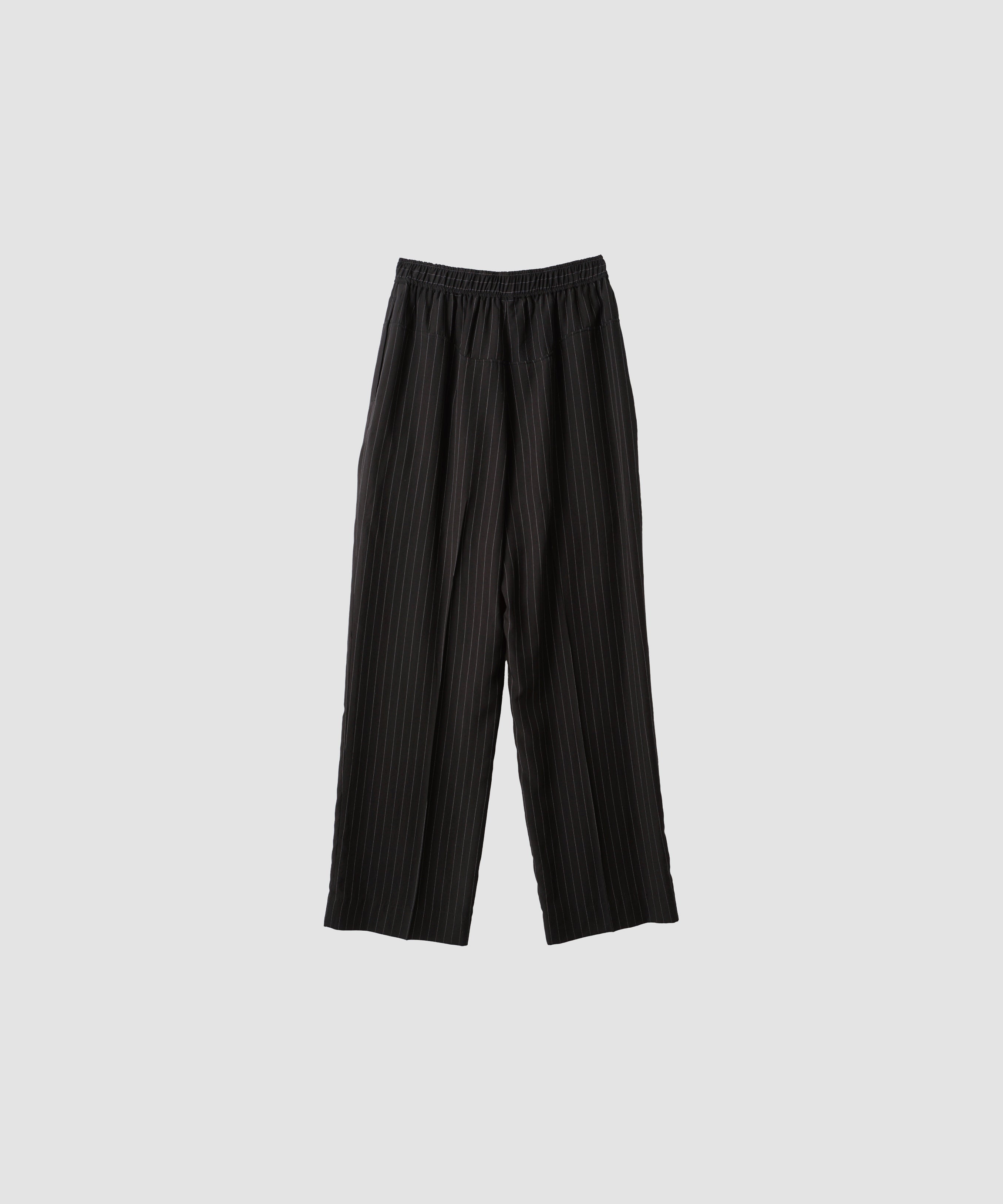 WASHED CUPRO STRIPE RELAX PANTS