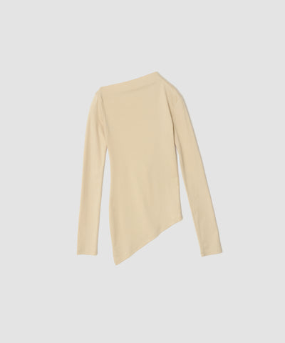 COTTON JERSEY ASYMMETRY PULLOVER