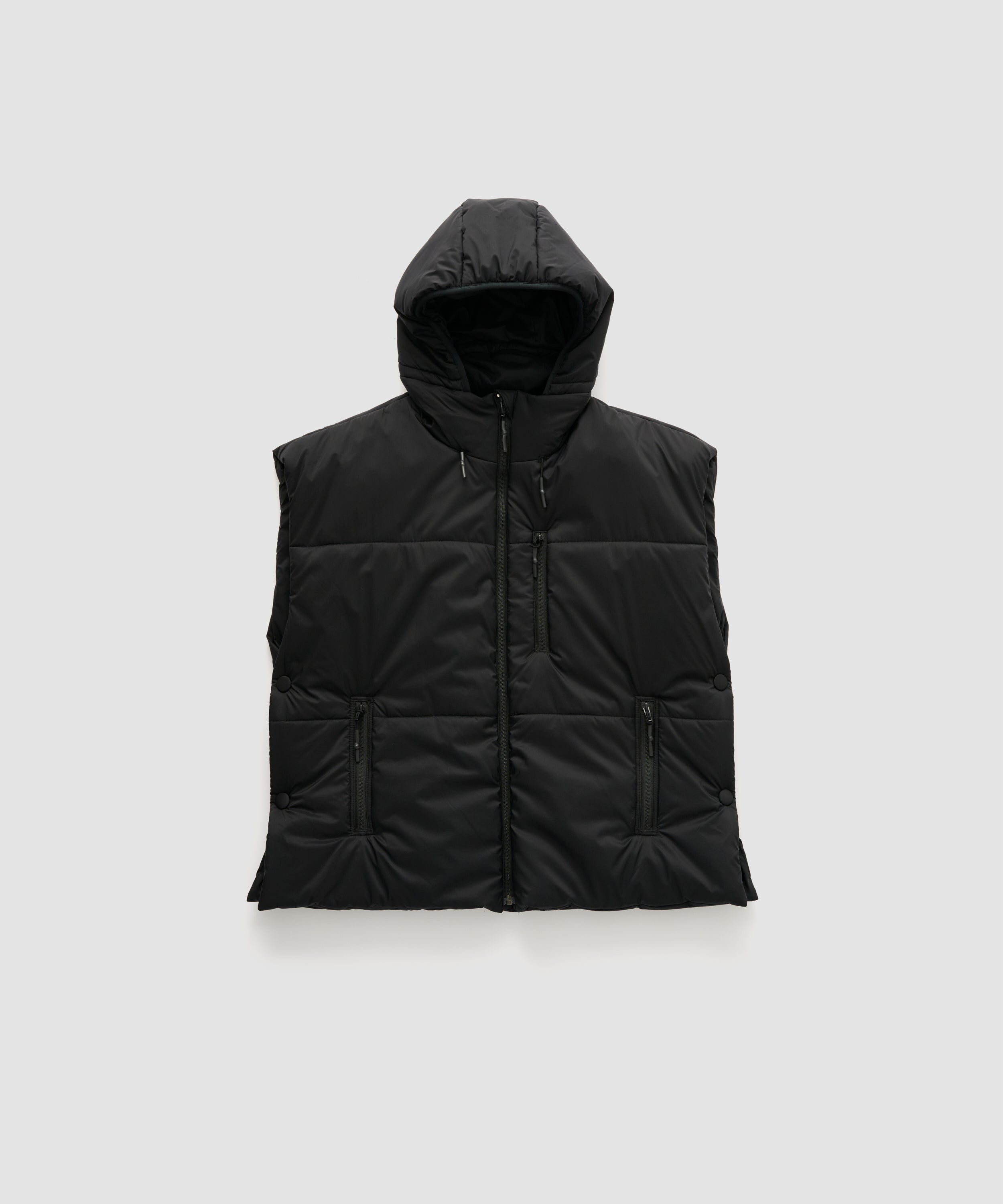 RECYCLE NYLON MICRO RIPSTOP HOODIE VEST