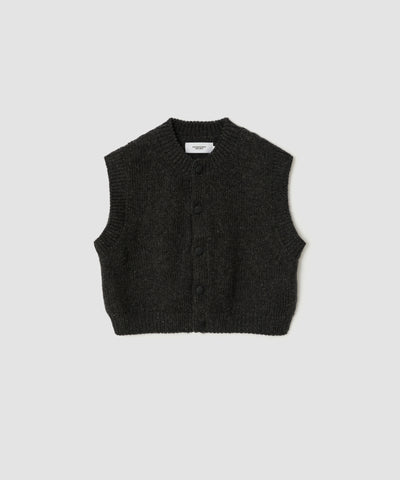 3G KNIT SHORT SNAP BUTTON KNIT VEST