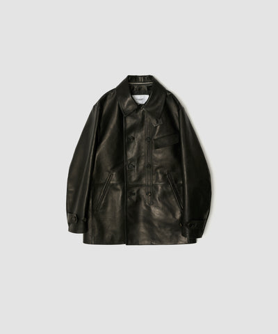 【予約商品】JOHN HORSE LEATHER PUBLIC OFFICER LEATHER HALF COAT