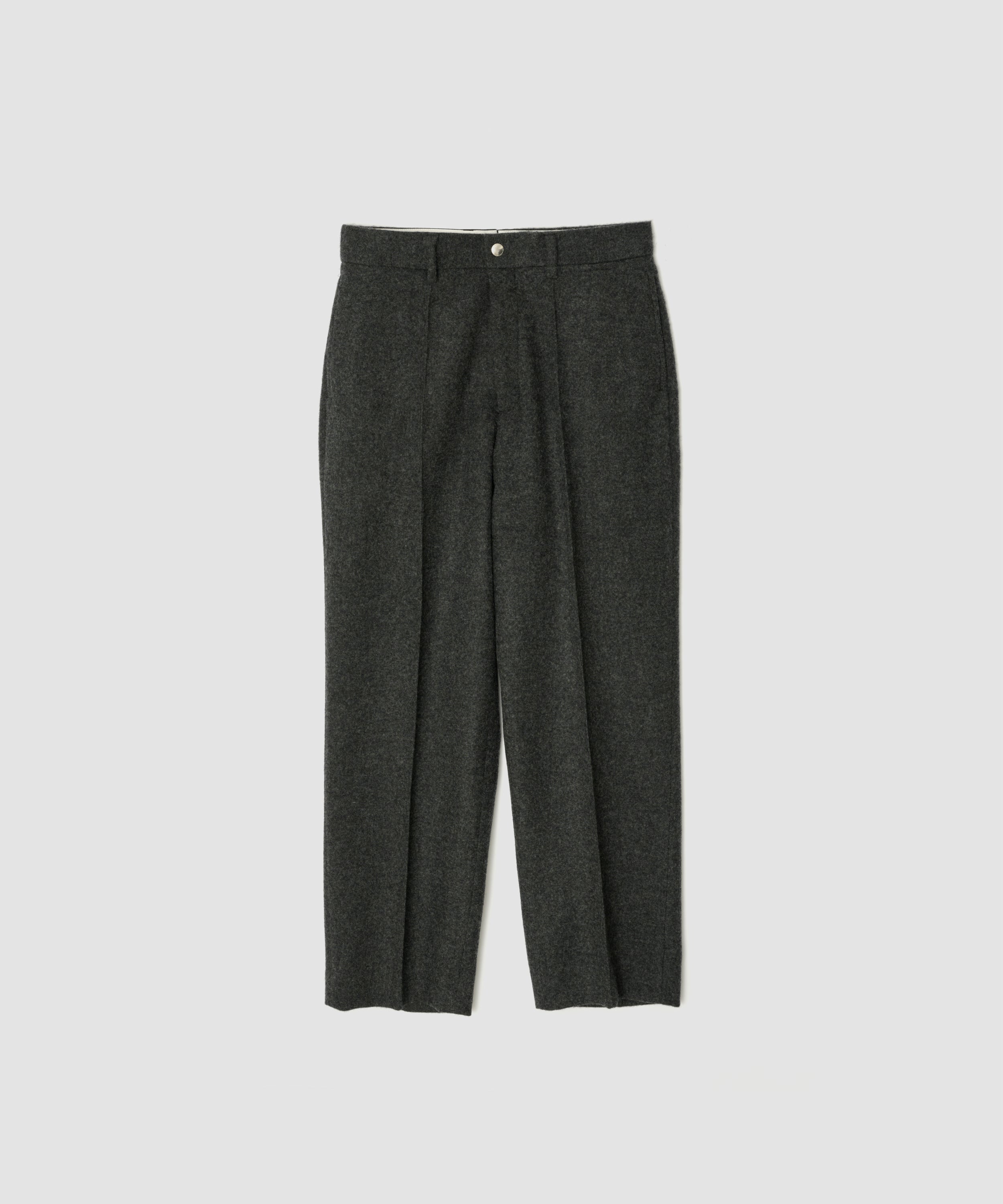 WOOL CASHMERE NO TUCK TROUSERS