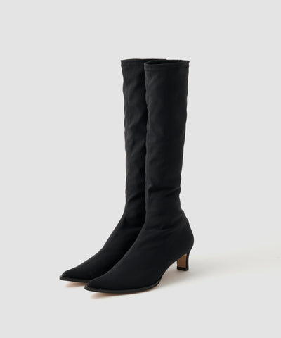 POINTED TOE STRETCH LONG BOOTS