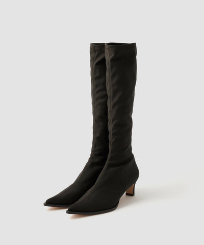 POINTED TOE STRETCH LONG BOOTS