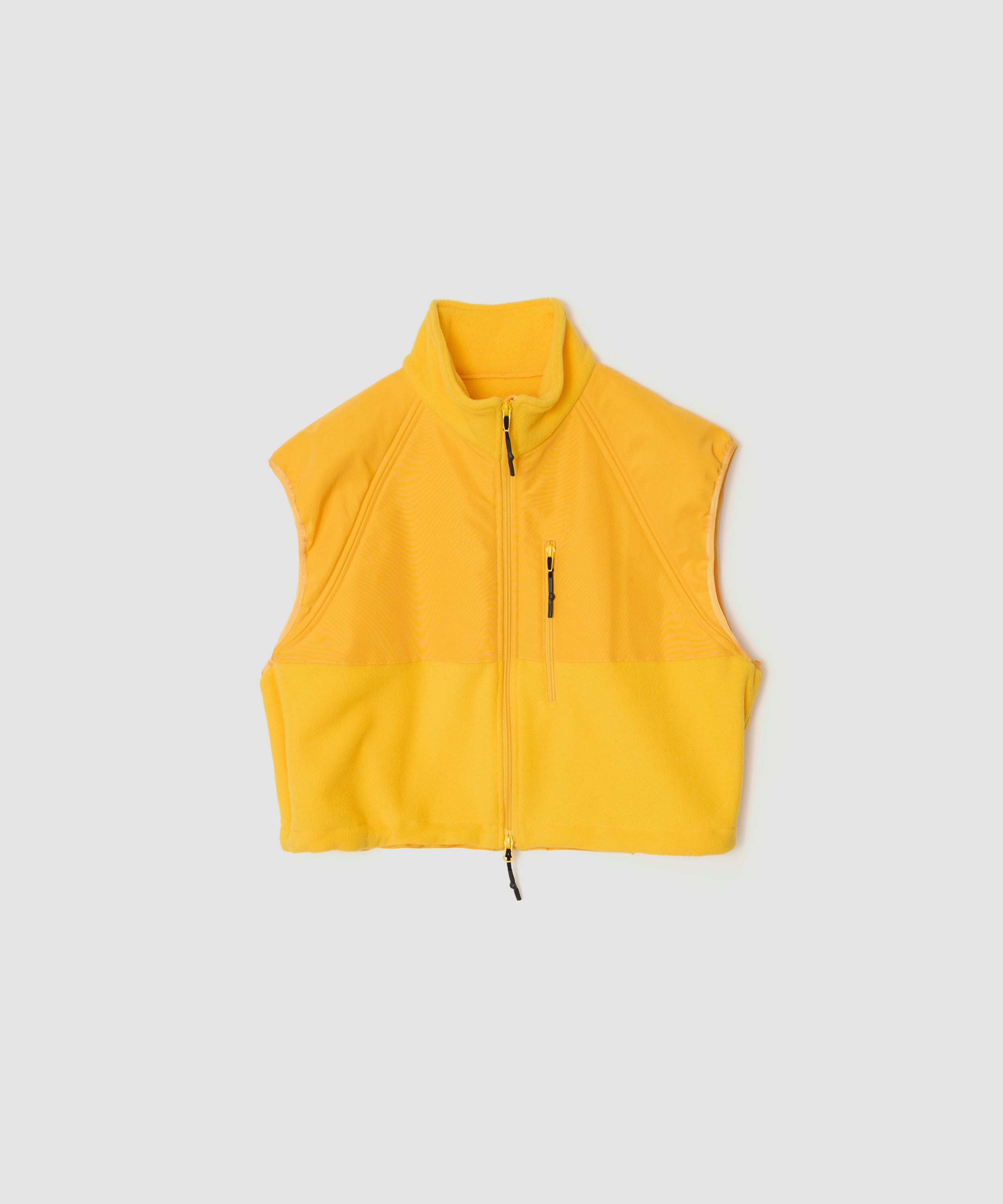 POLYESTER FLEECE ZIP SHORT VEST