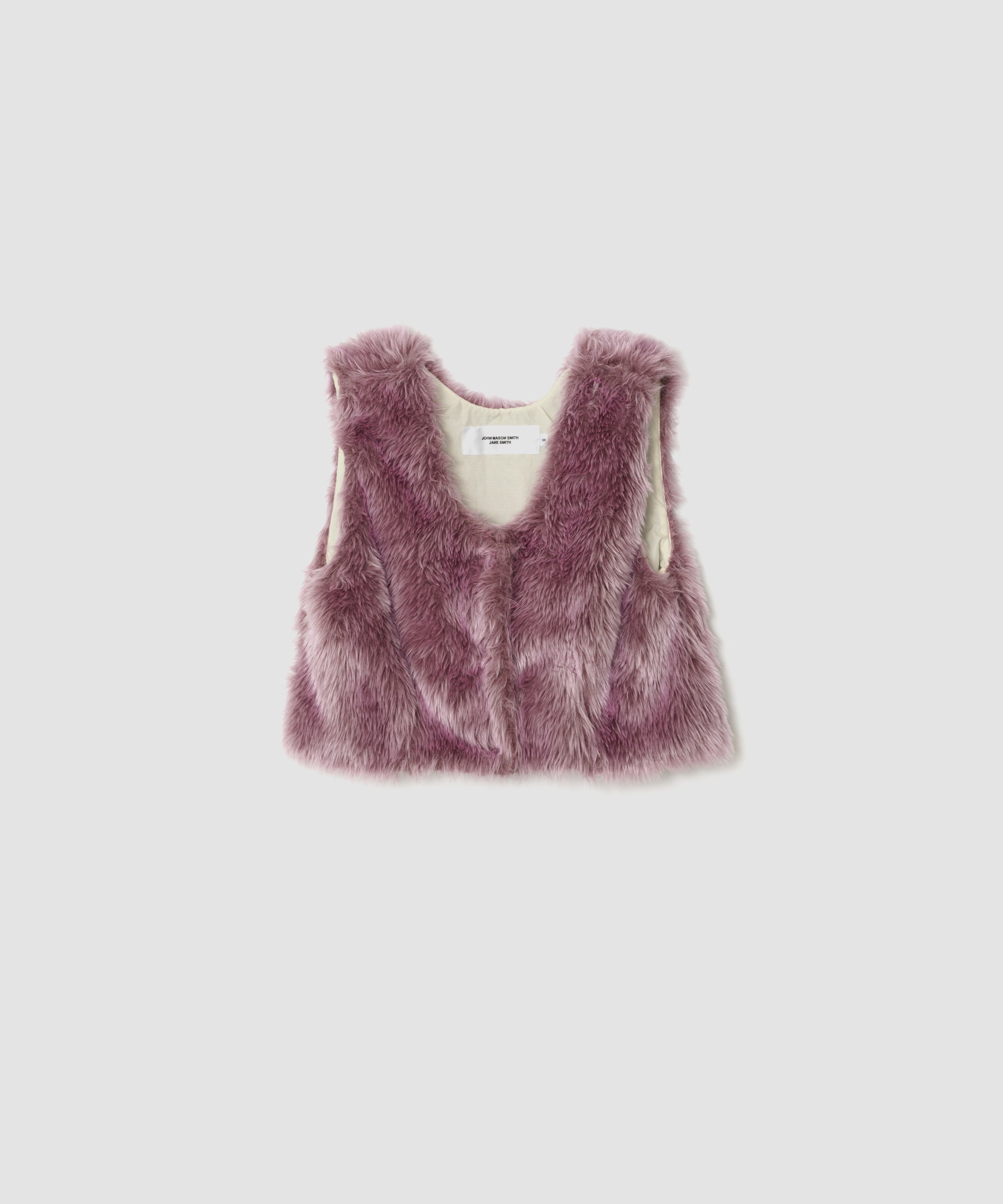 POLYESTER COLOR FUR SHORT VEST