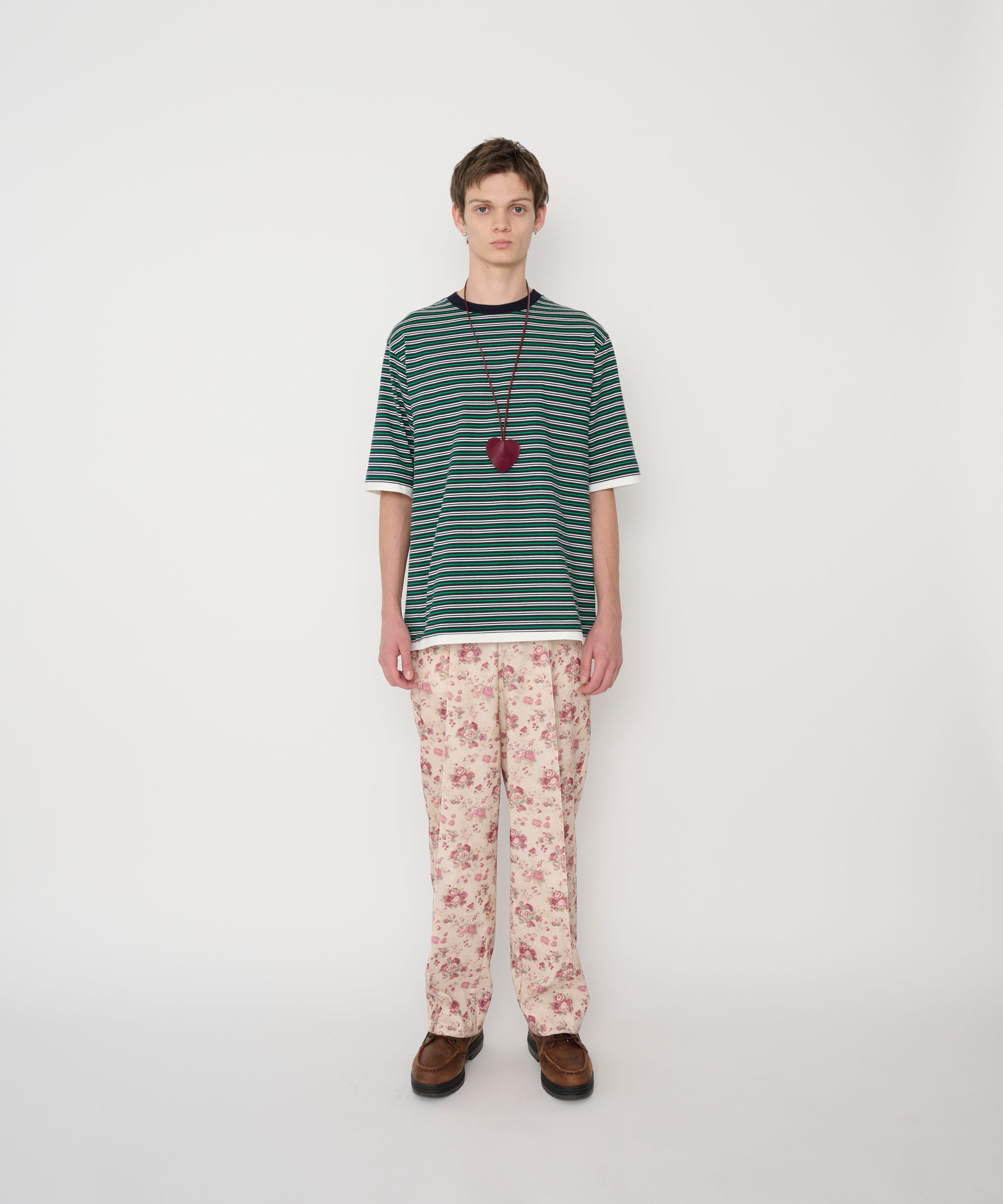 COTTON BORDER LAYERED S/S T-SHIRT