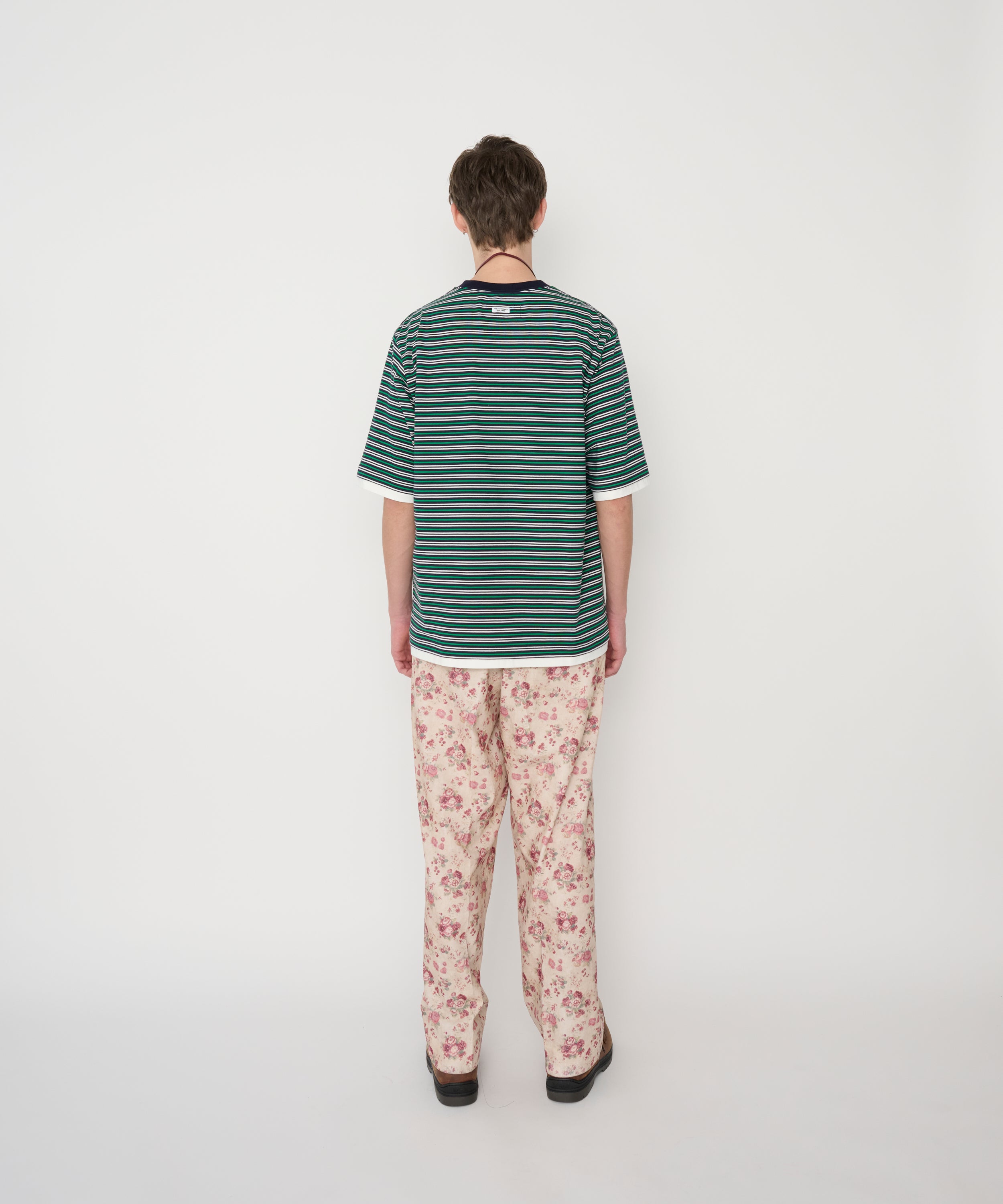 COTTON CORDUROY FLOWER PRINT SLACKS