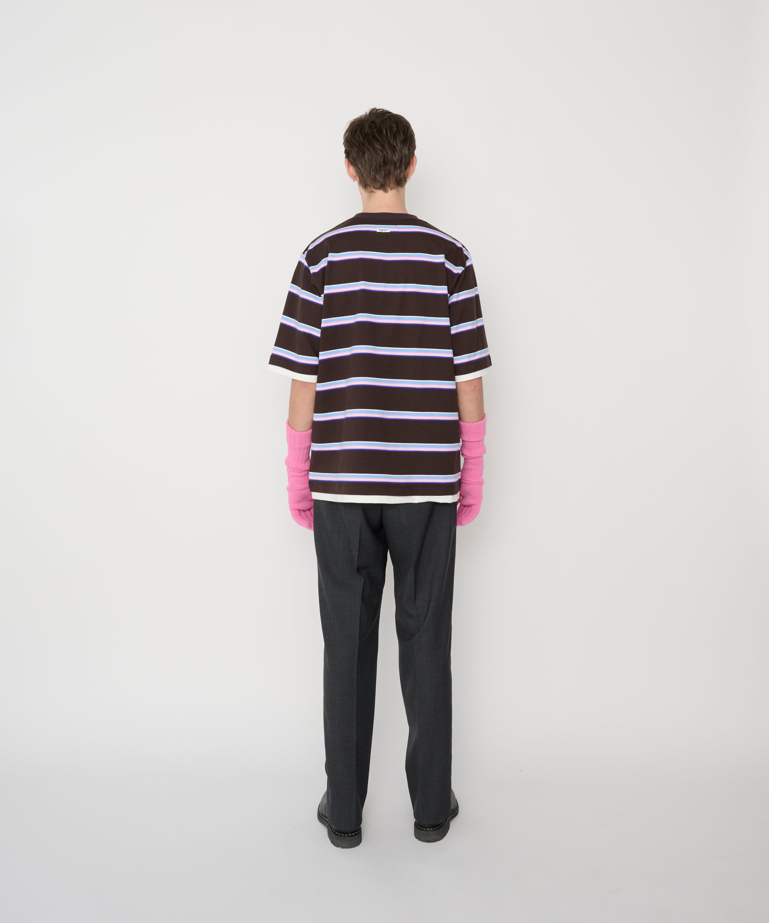 COTTON BORDER LAYERED S/S T-SHIRT