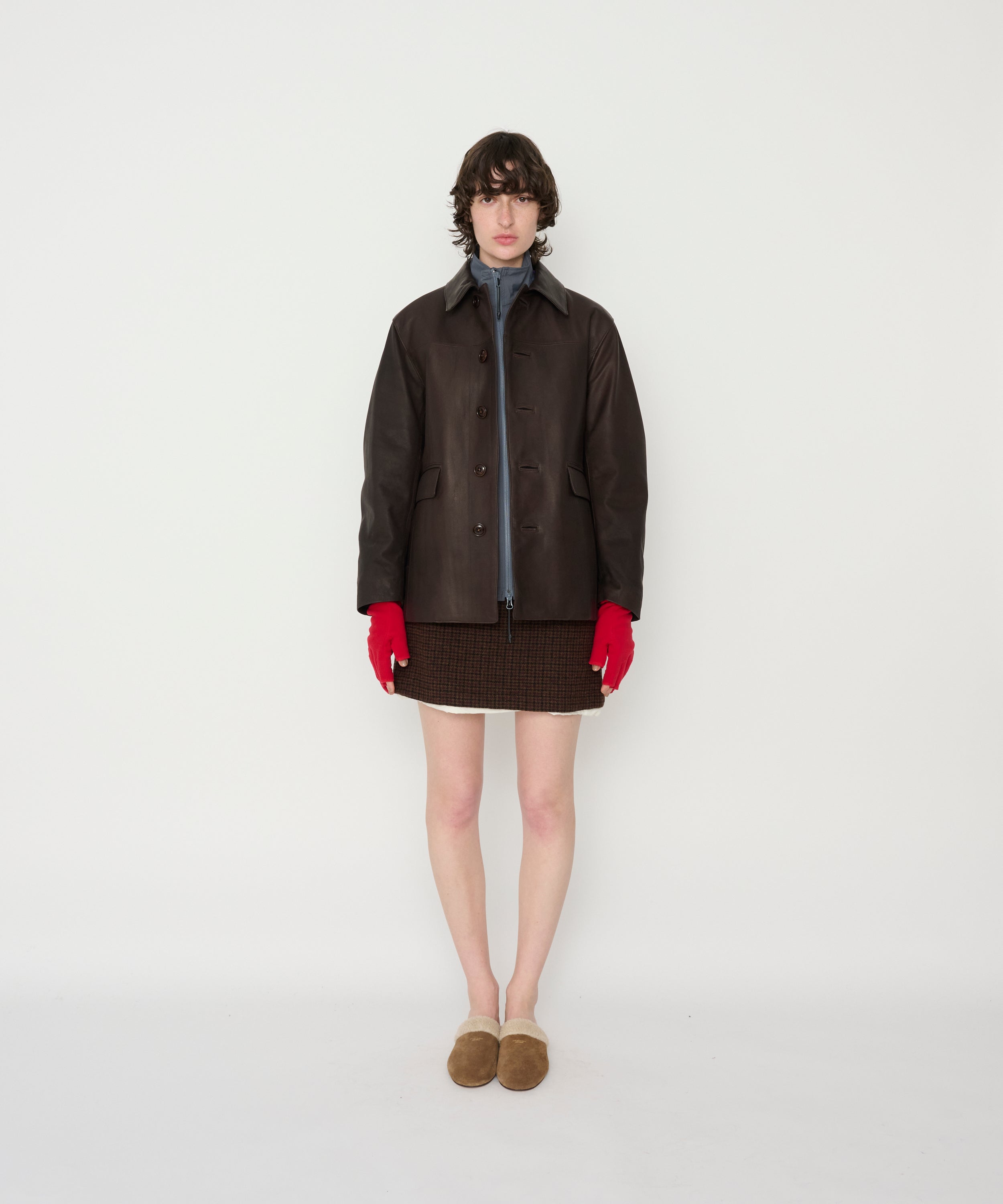 「受注販売 9/25~9/30」COW LEATHER CAR COAT