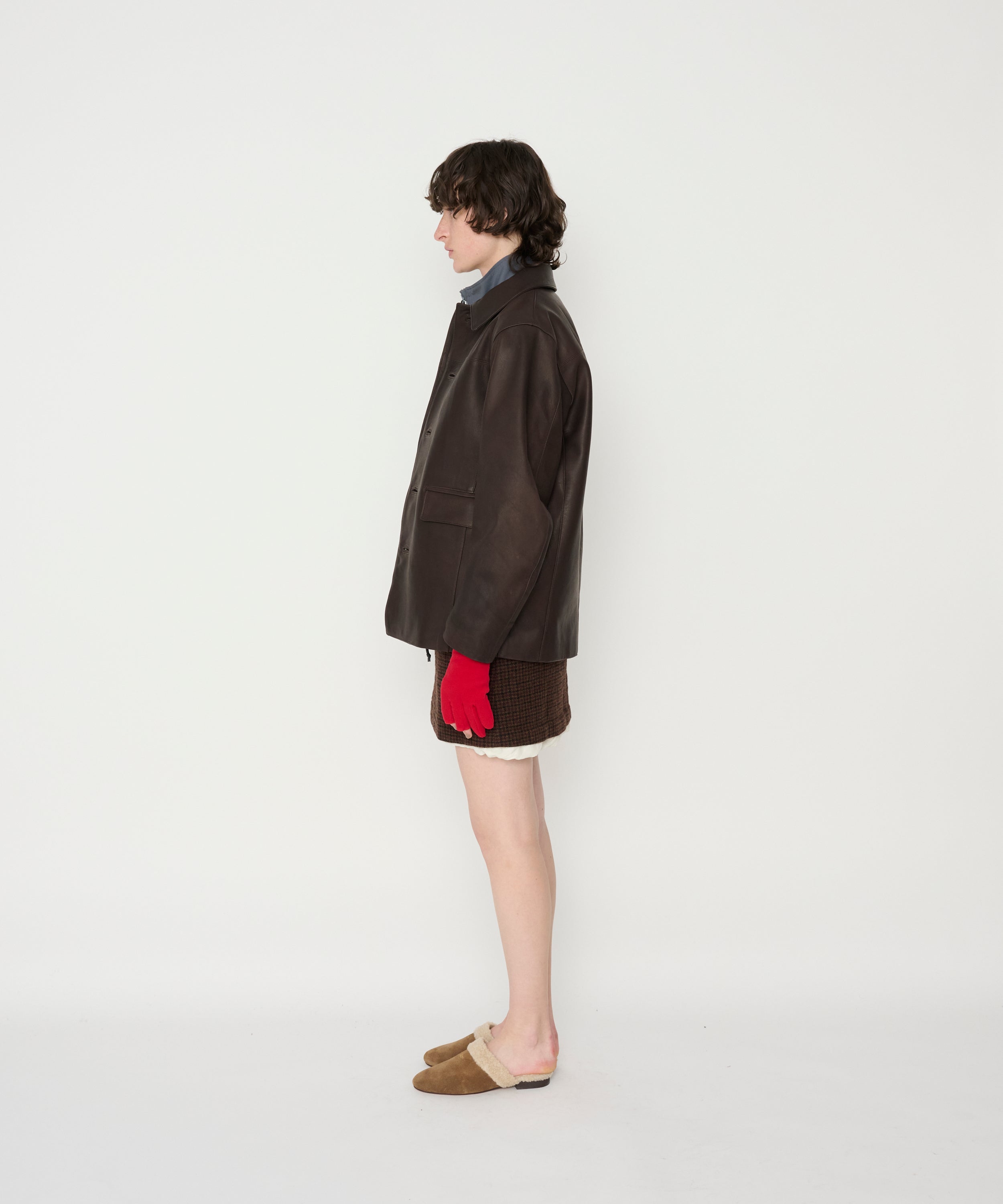「受注販売 9/25~9/30」COW LEATHER CAR COAT