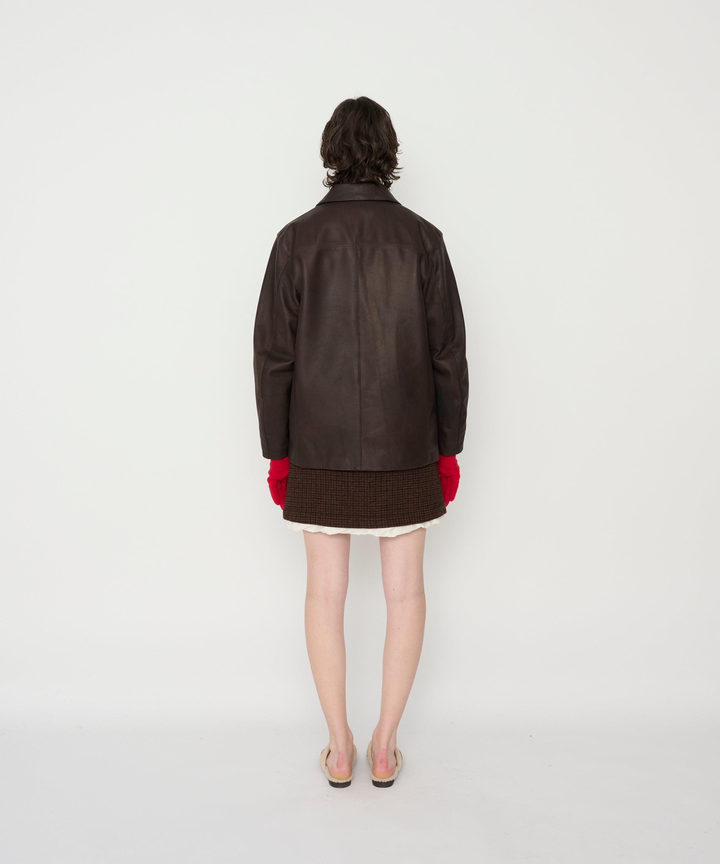 「受注販売 9/25~9/30」COW LEATHER CAR COAT