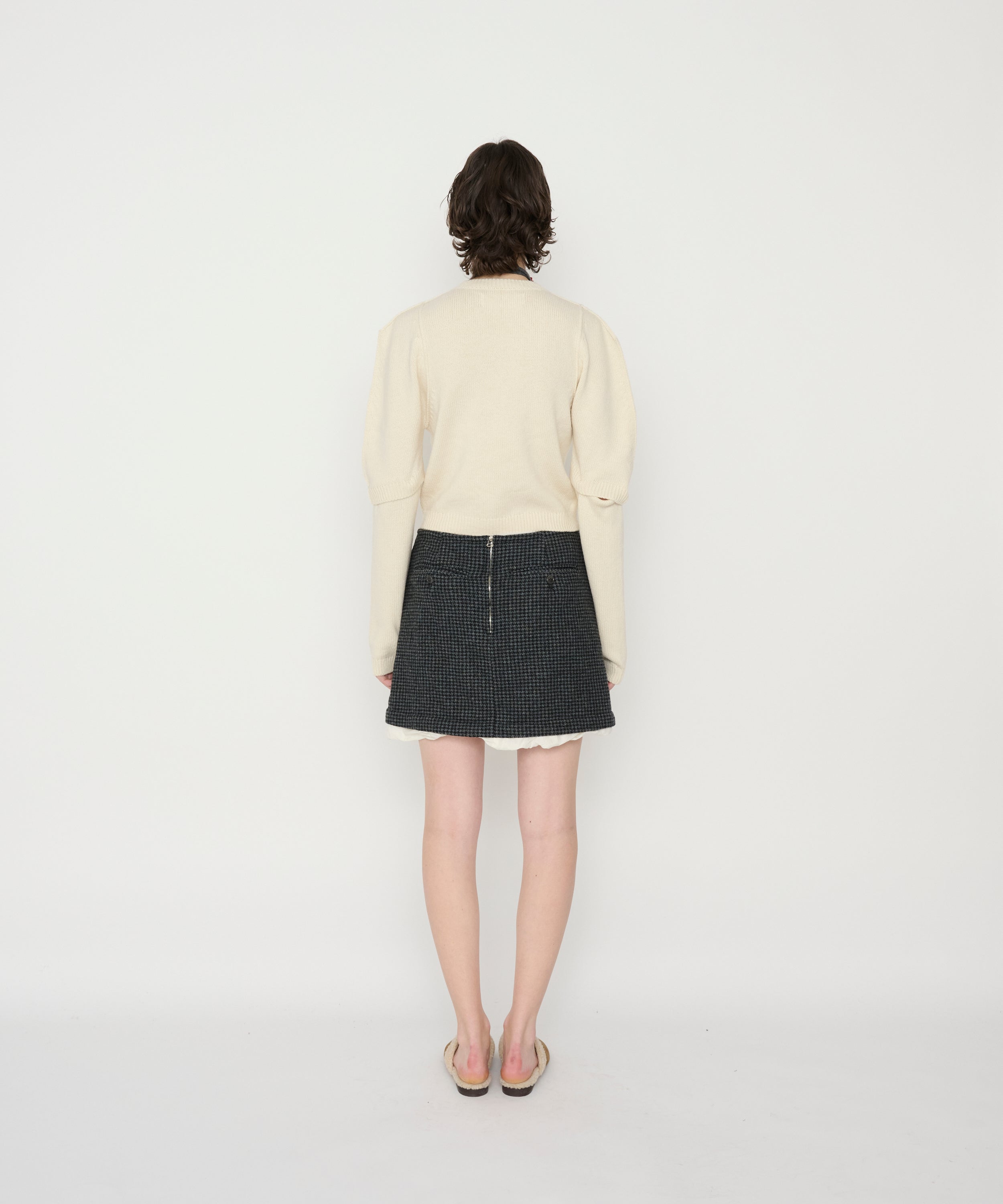 7G BIG SHOULDER CREW CARDIGAN