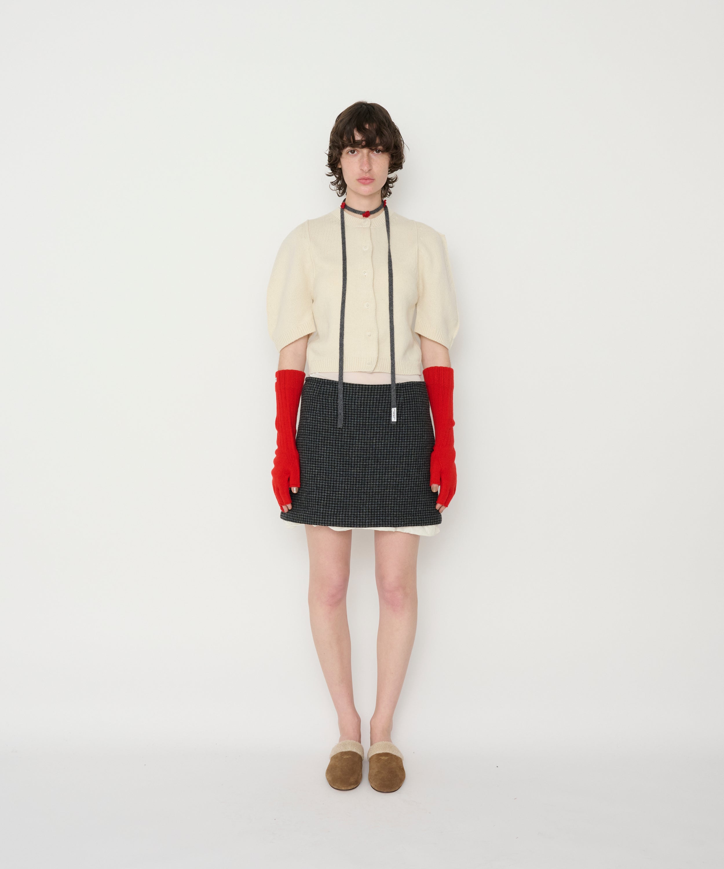 7G BIG SHOULDER CREW CARDIGAN