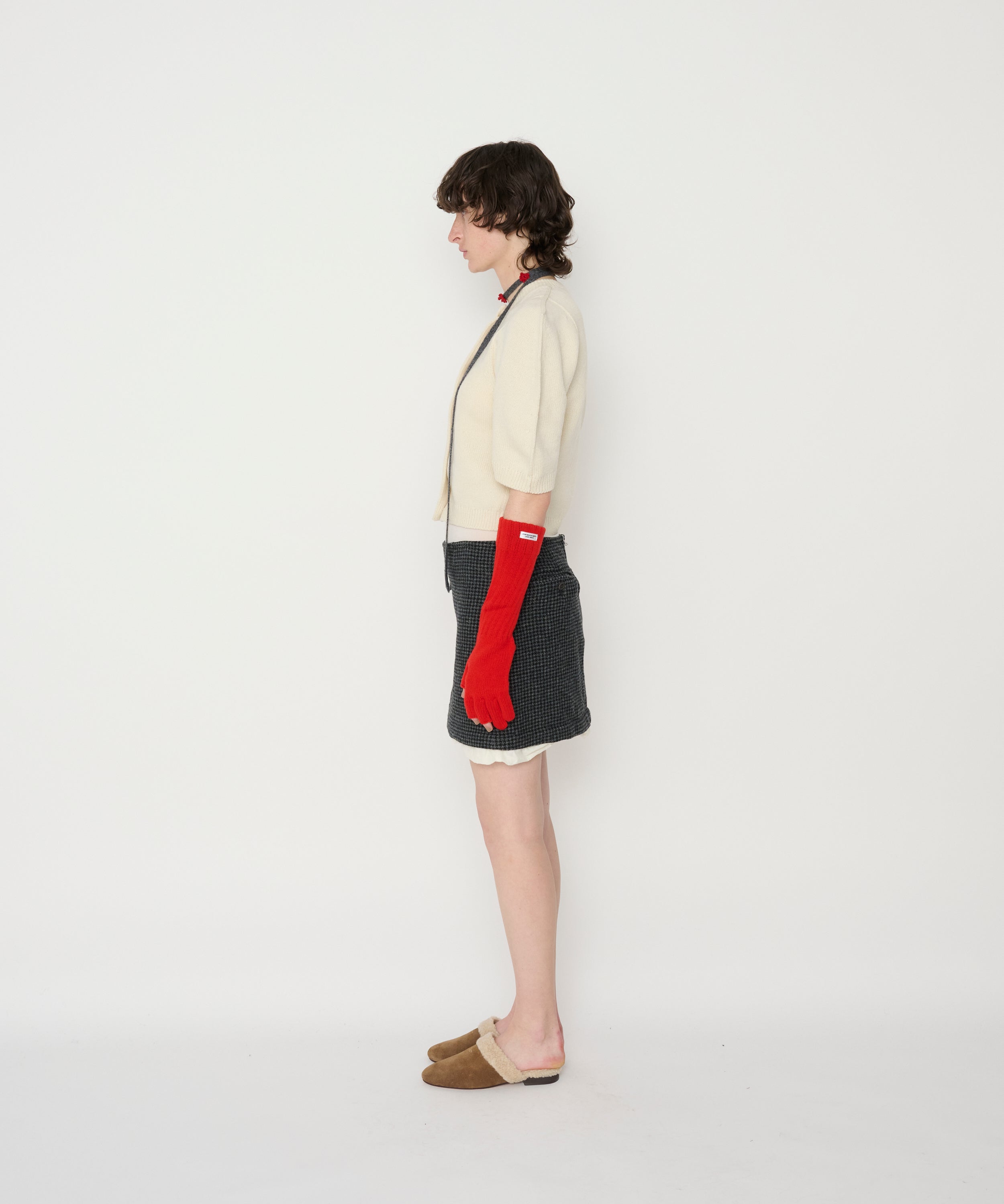 7G BIG SHOULDER CREW CARDIGAN