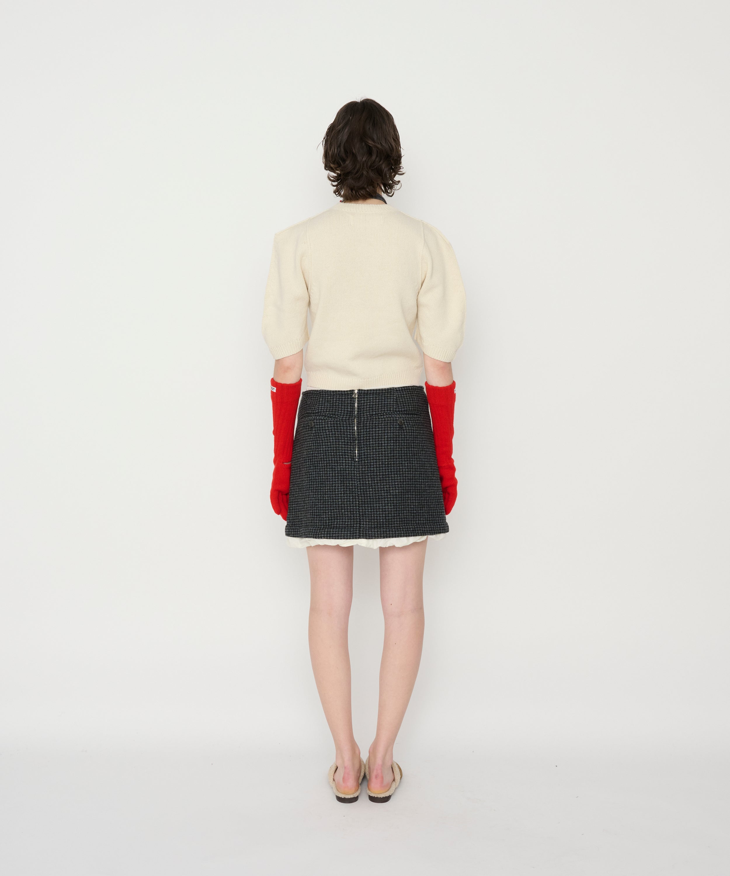 7G BIG SHOULDER CREW CARDIGAN